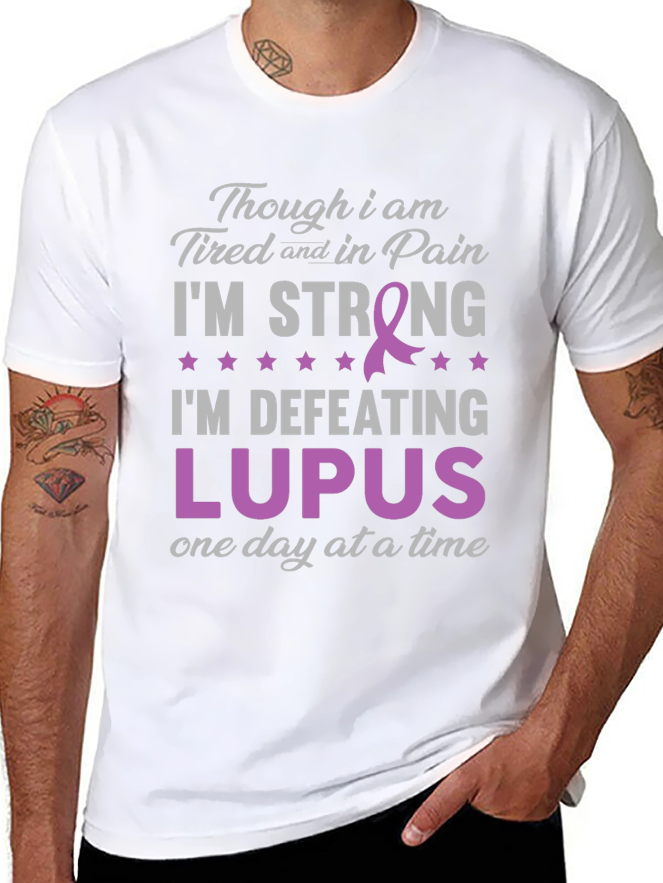 Lupus Awareness T-Shirt: Im Strong Defeating Lupus