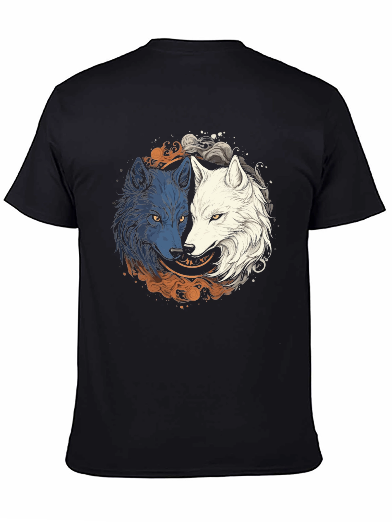 Yin Yang Wolf Graphic Tee - Harmony & Balance
