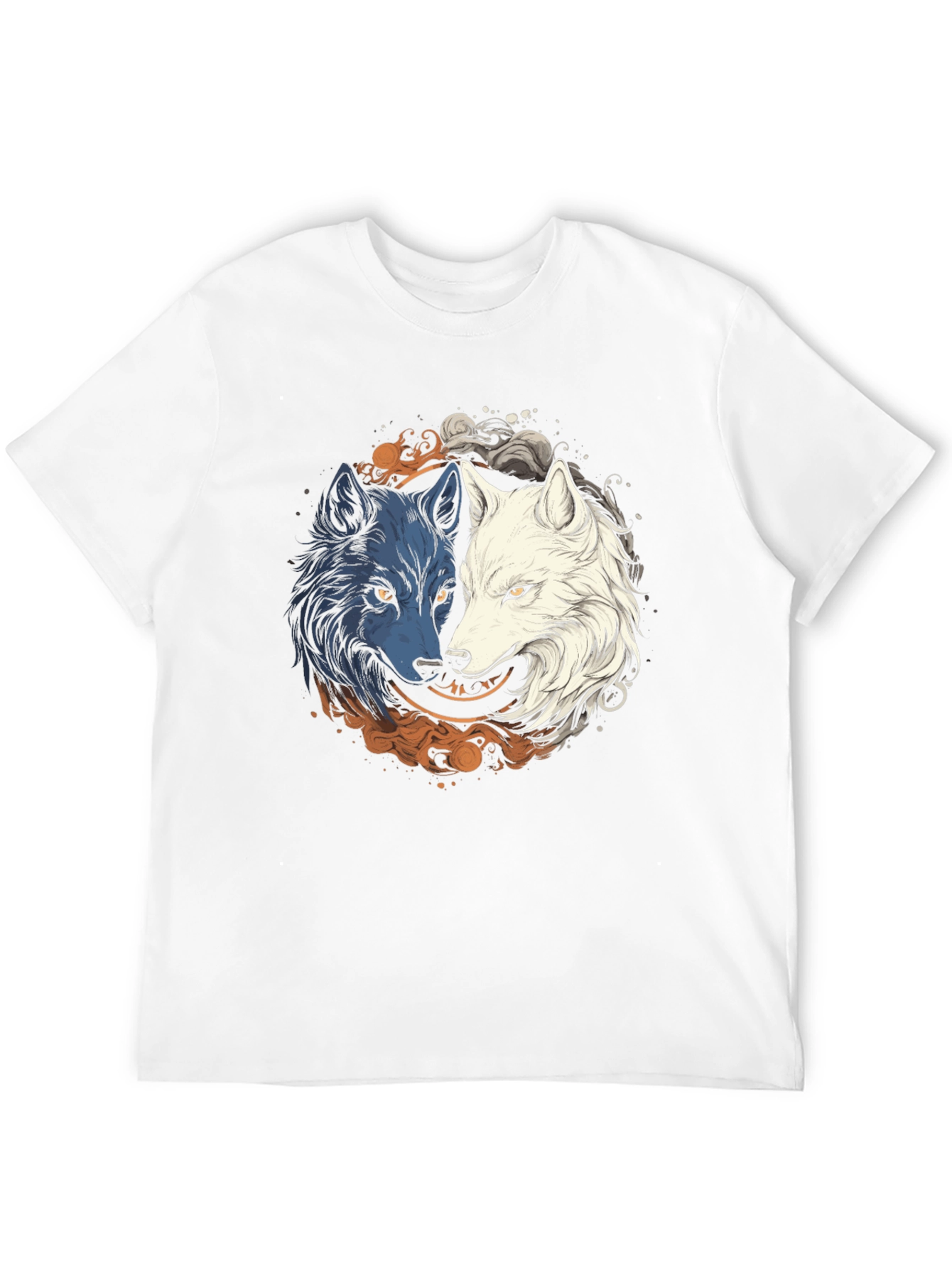 Yin Yang Wolf Graphic Tee - Harmony & Balance