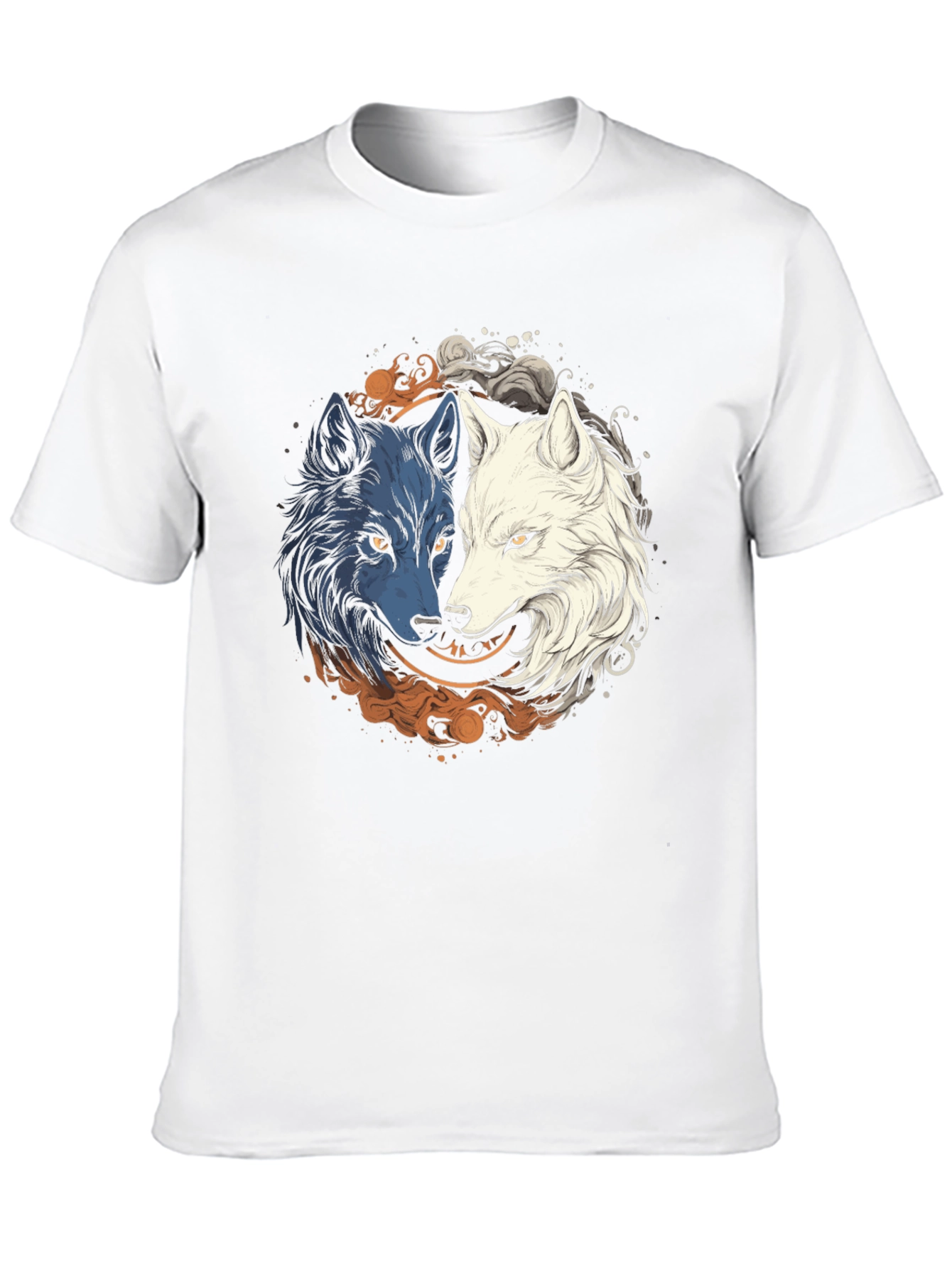 Yin Yang Wolf Graphic Tee - Harmony & Balance
