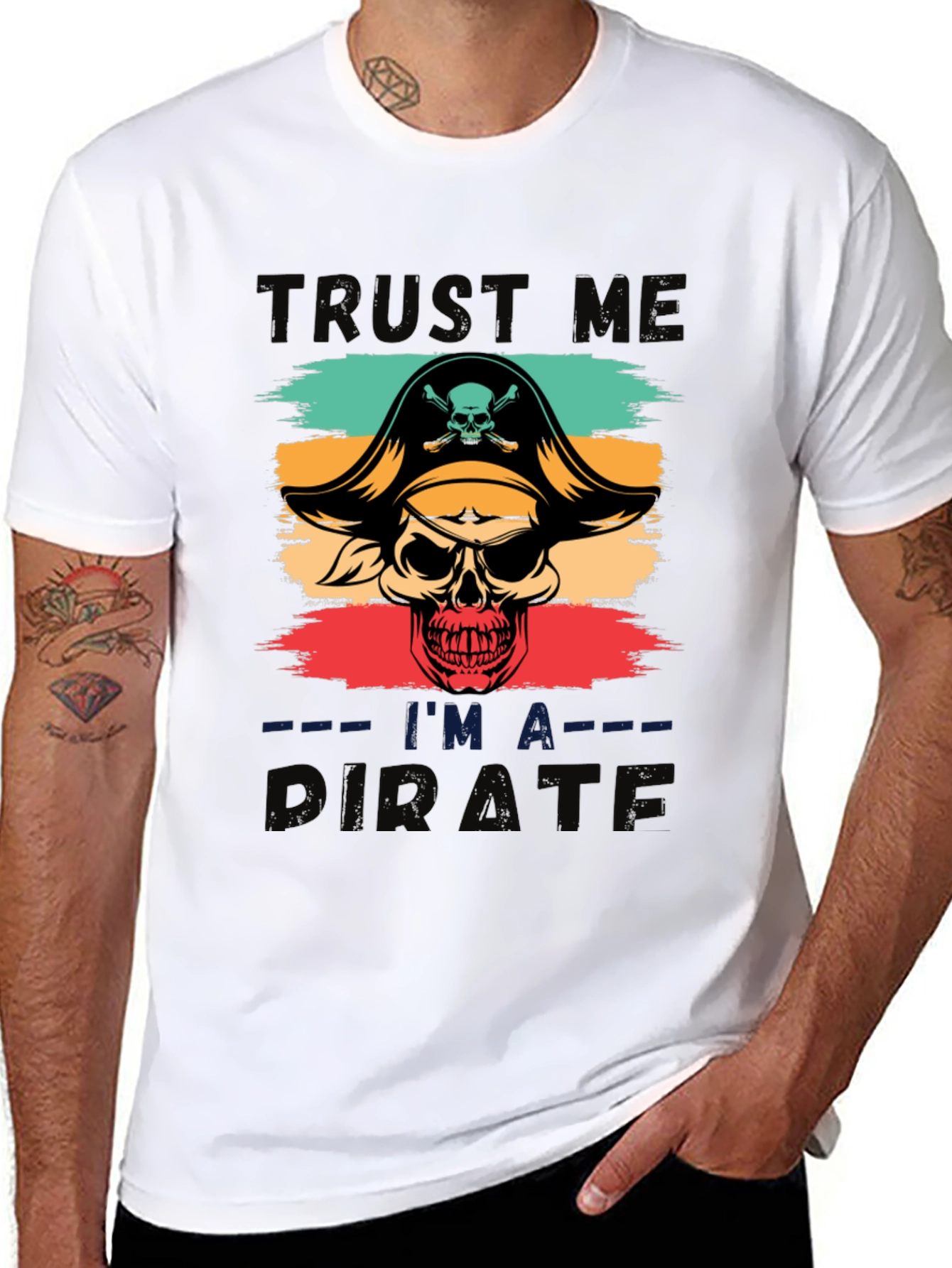 Trust Me Im A Pirate T-Shirt - Skull Design