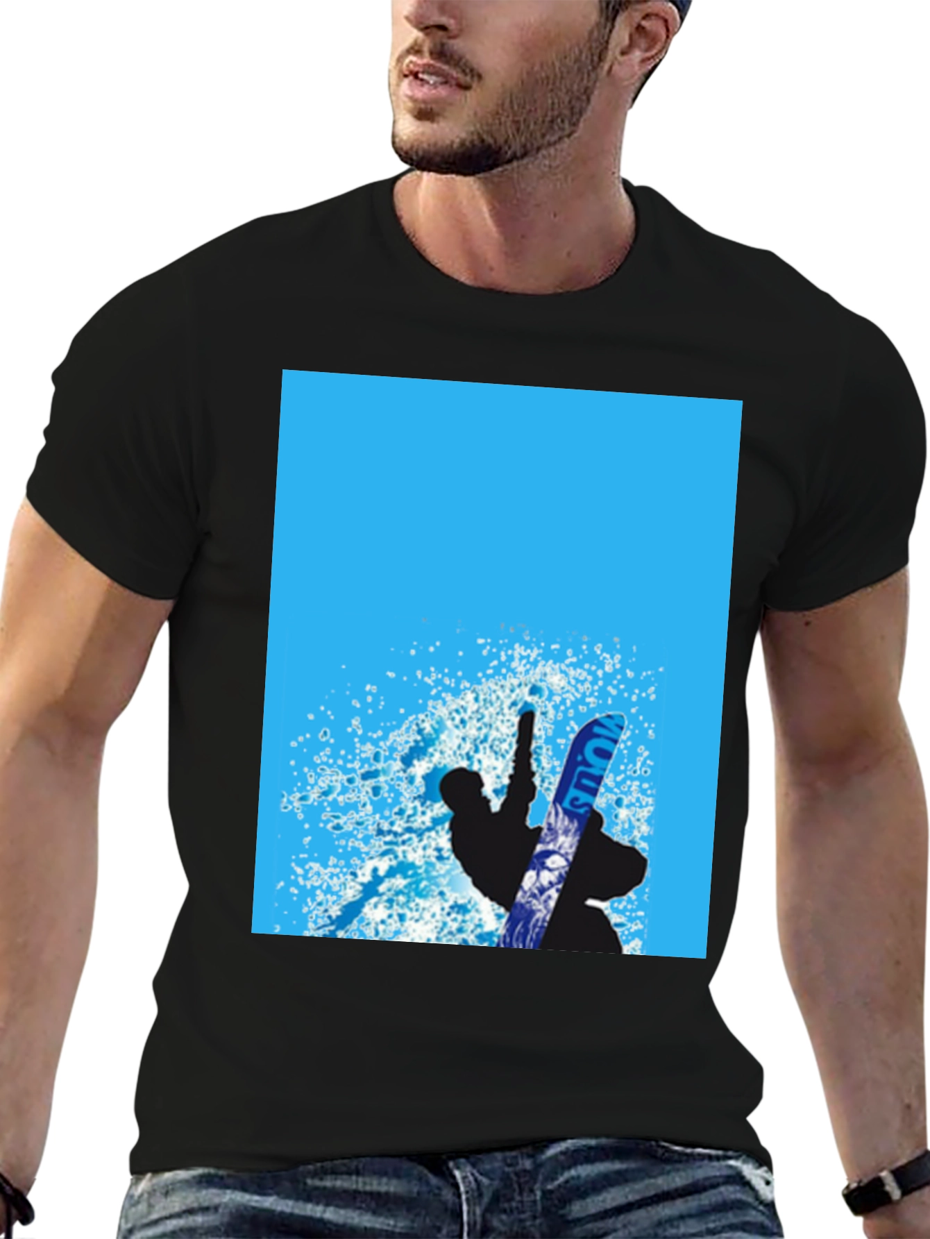 Snowboarding Silhouette Graphic Tee