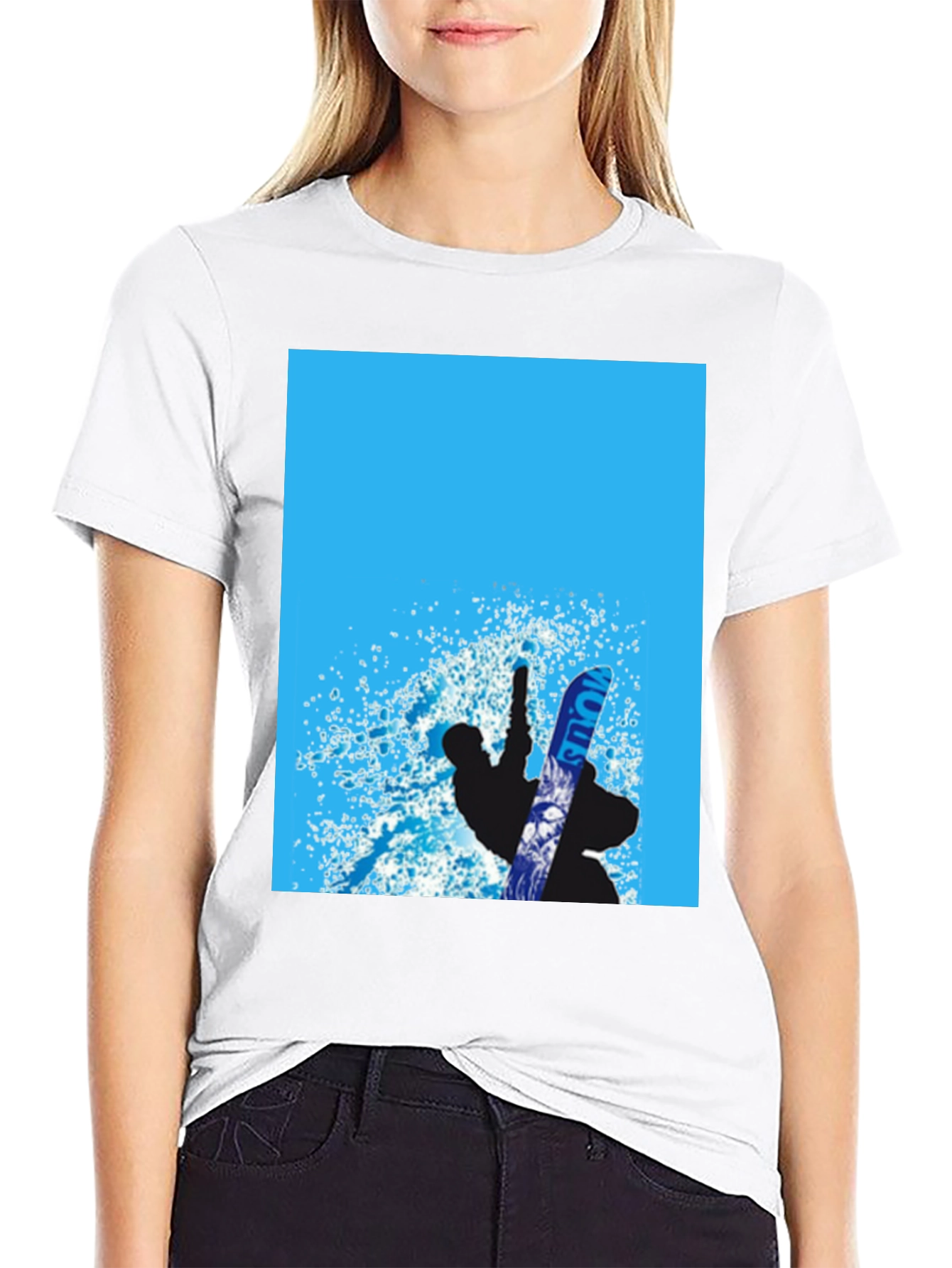 Snowboarding Silhouette Graphic Tee