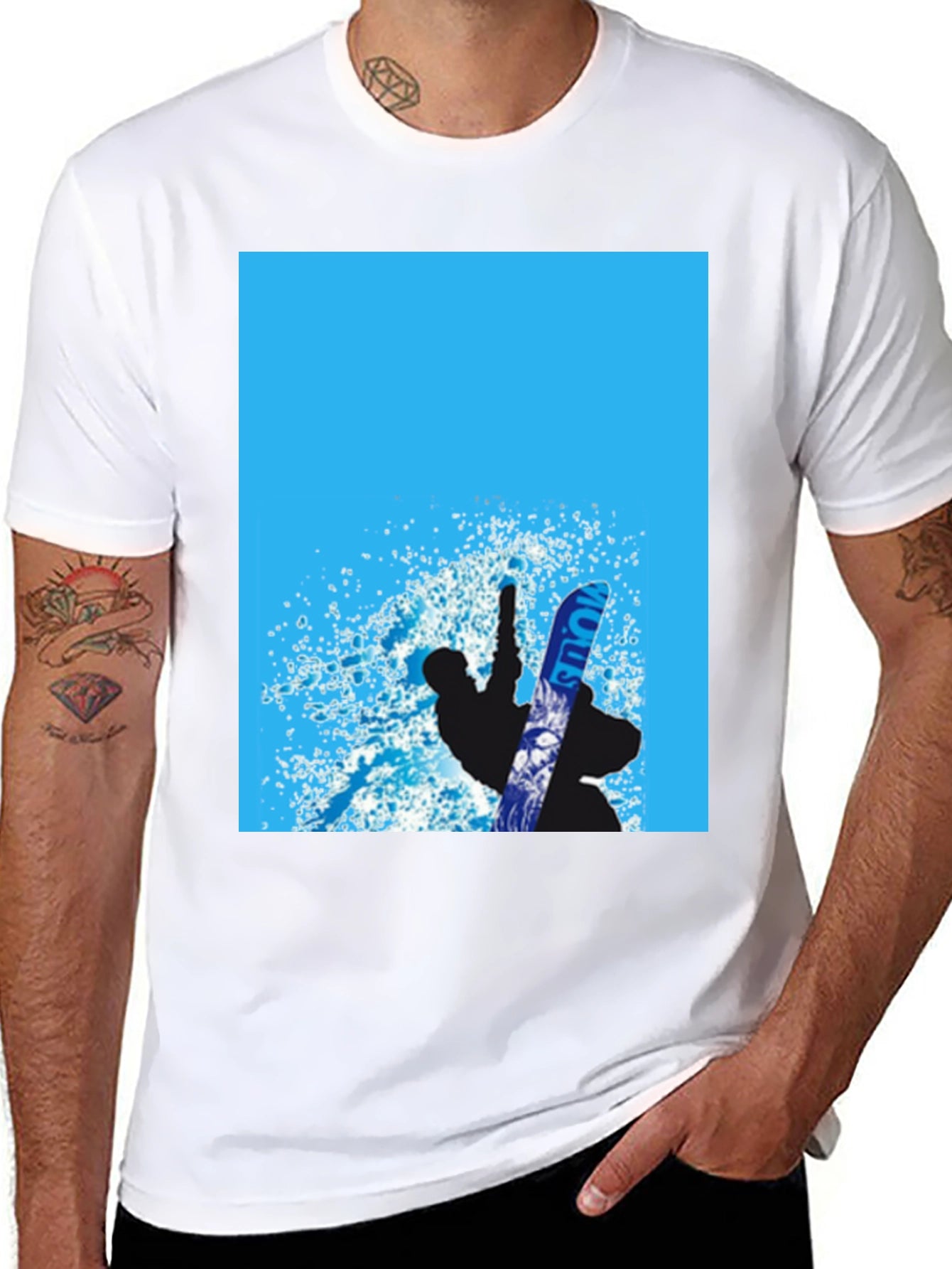 Snowboarding Silhouette Graphic Tee