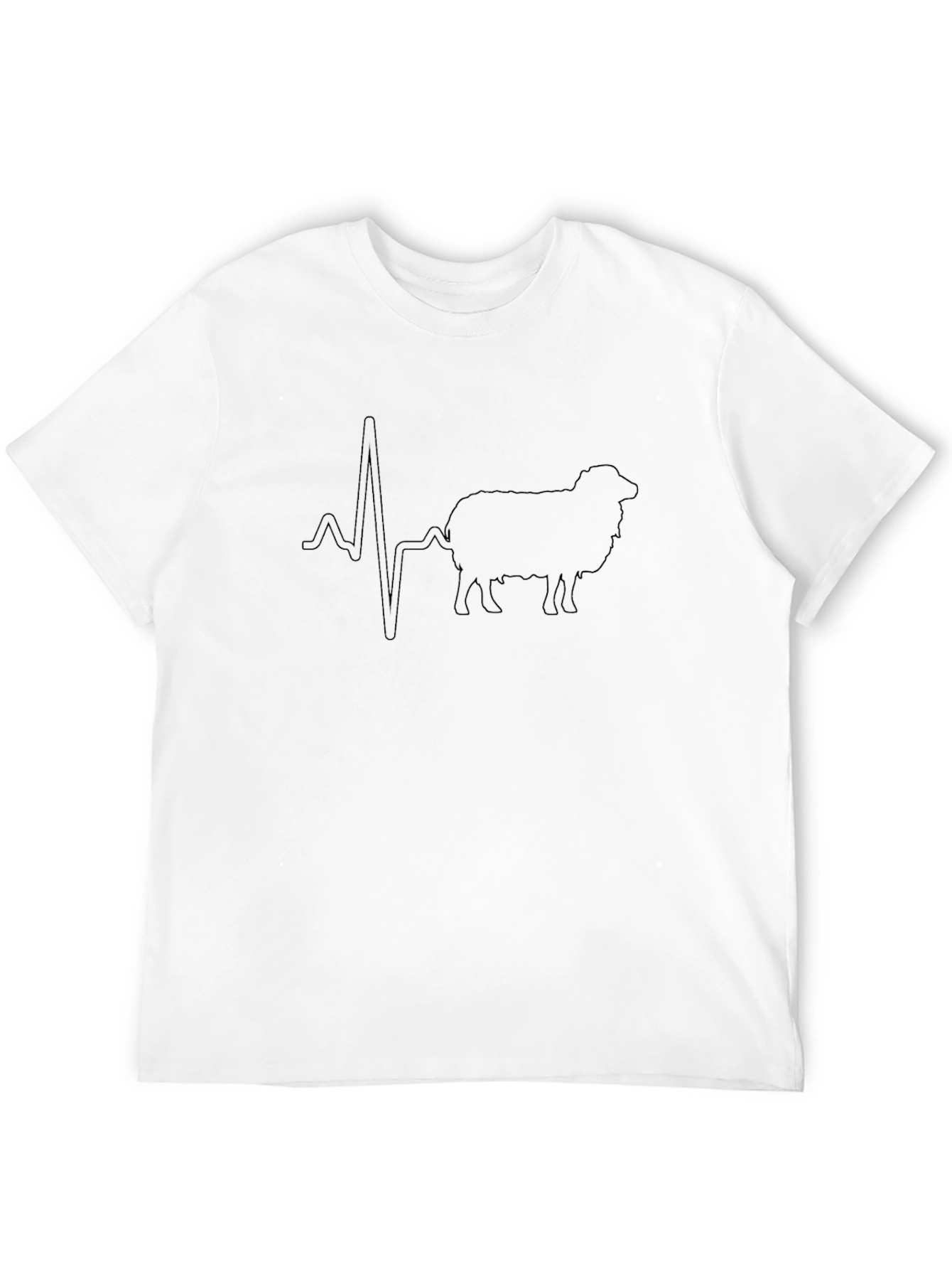 Sheep Heartbeat Black T-Shirt