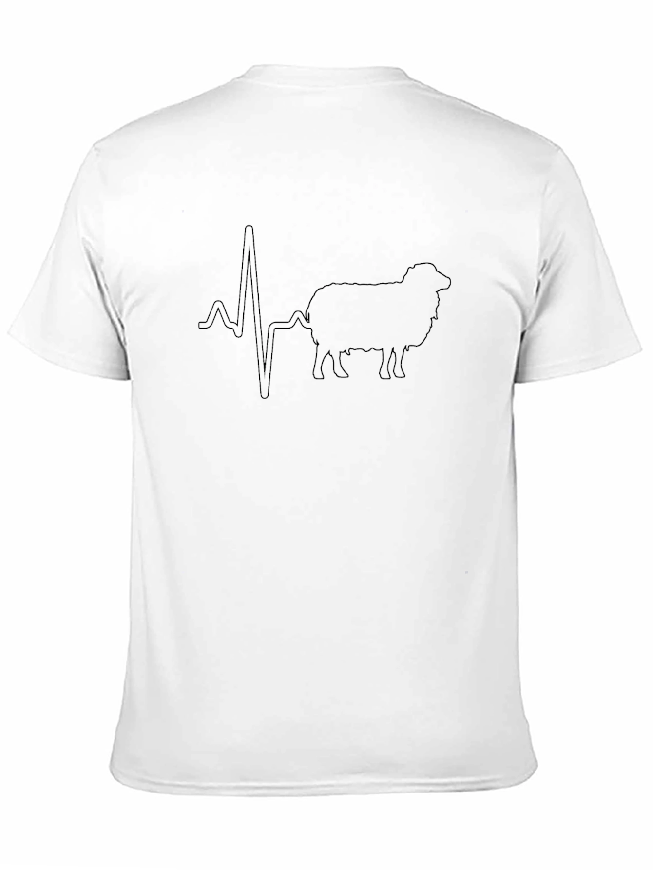 Sheep Heartbeat Black T-Shirt