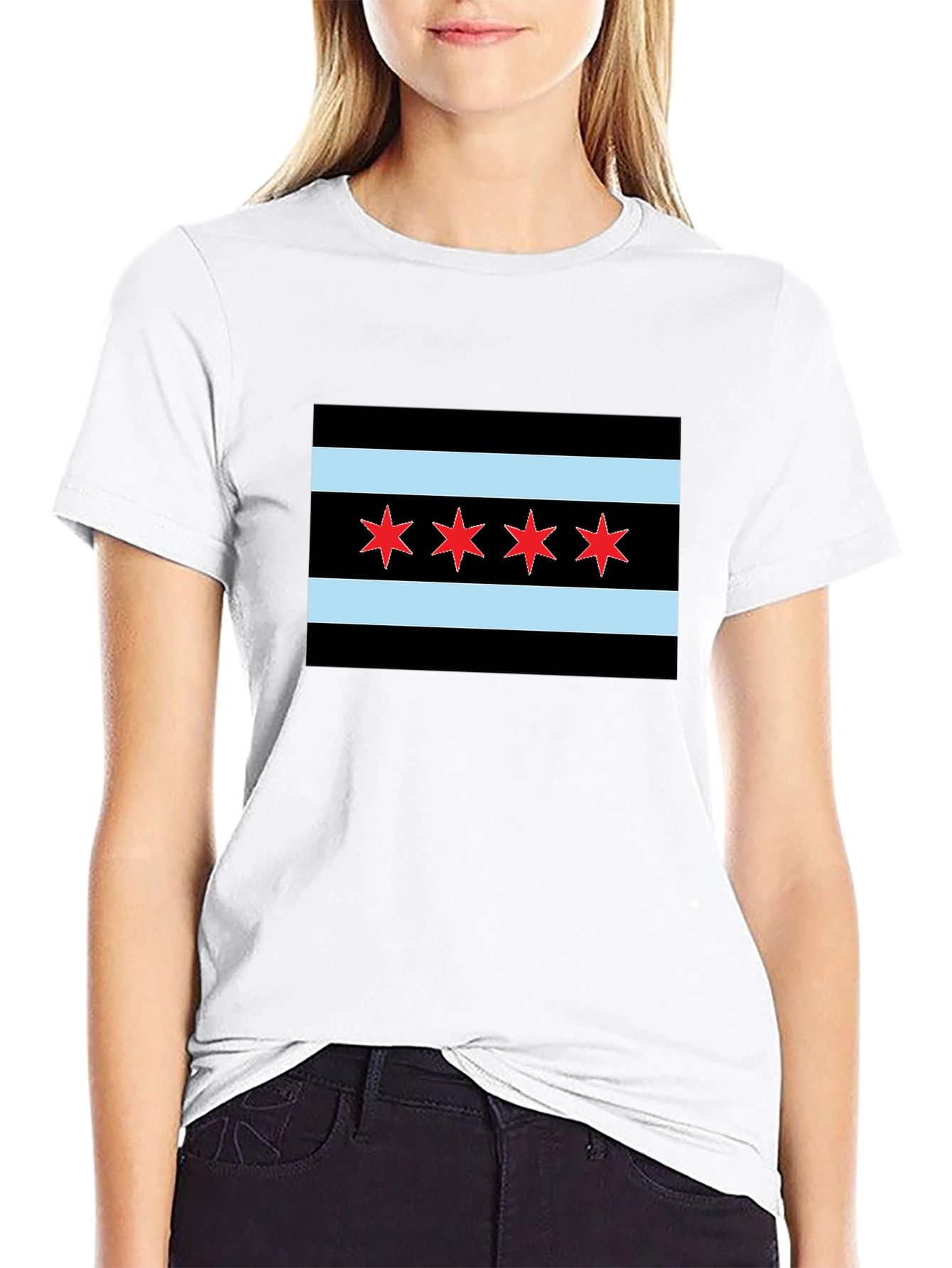 Chicago Flag Graphic Tee - Classic Style