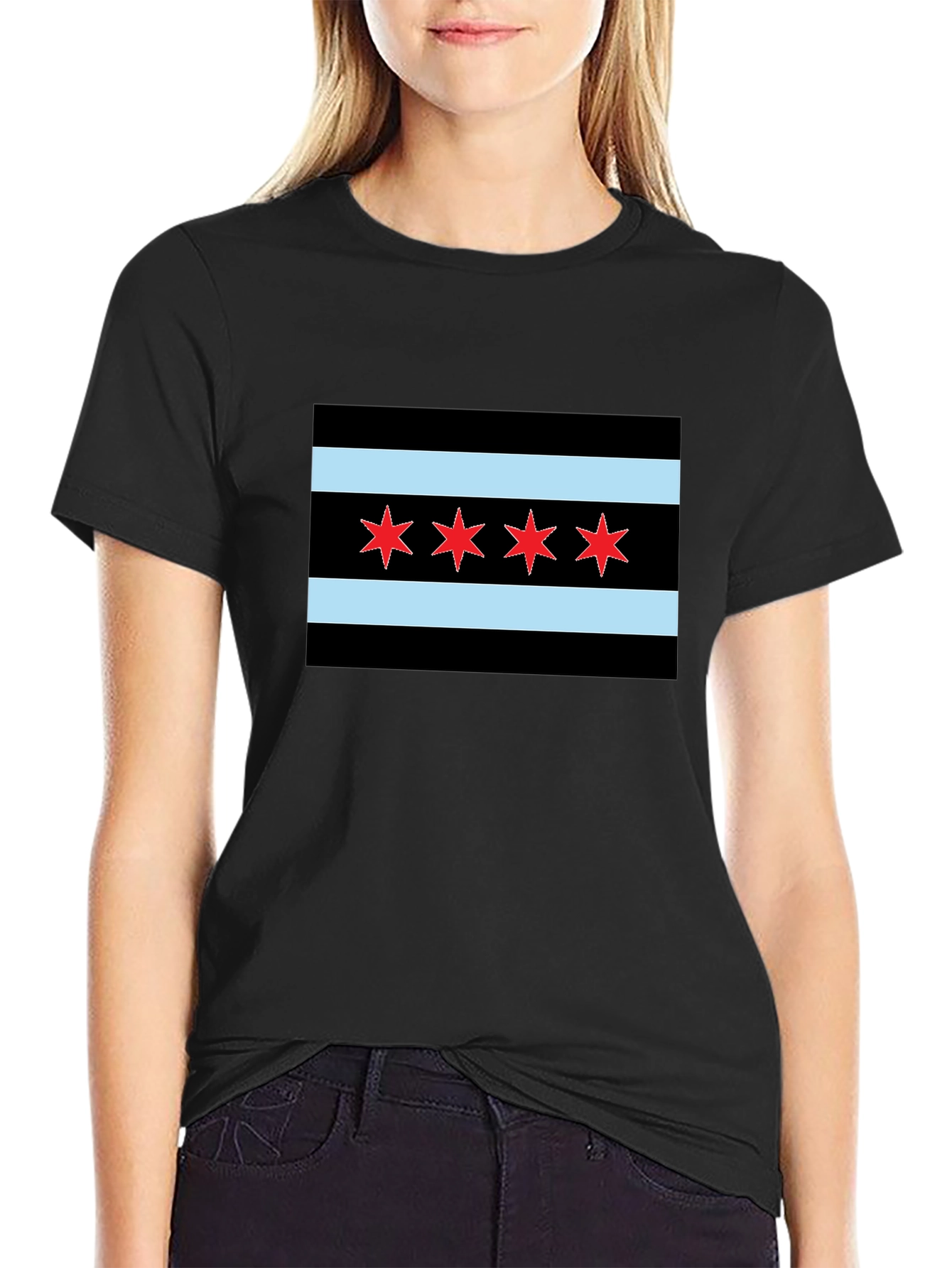 Chicago Flag Graphic Tee - Classic Style