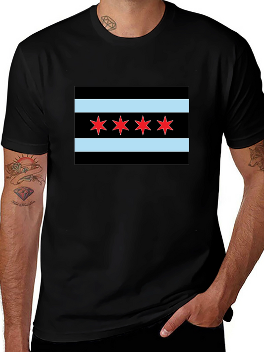 Chicago Flag Graphic Tee - Classic Style