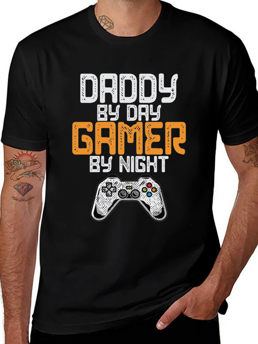 Daddy by Day Gamer by Night Graphic T-Shirt