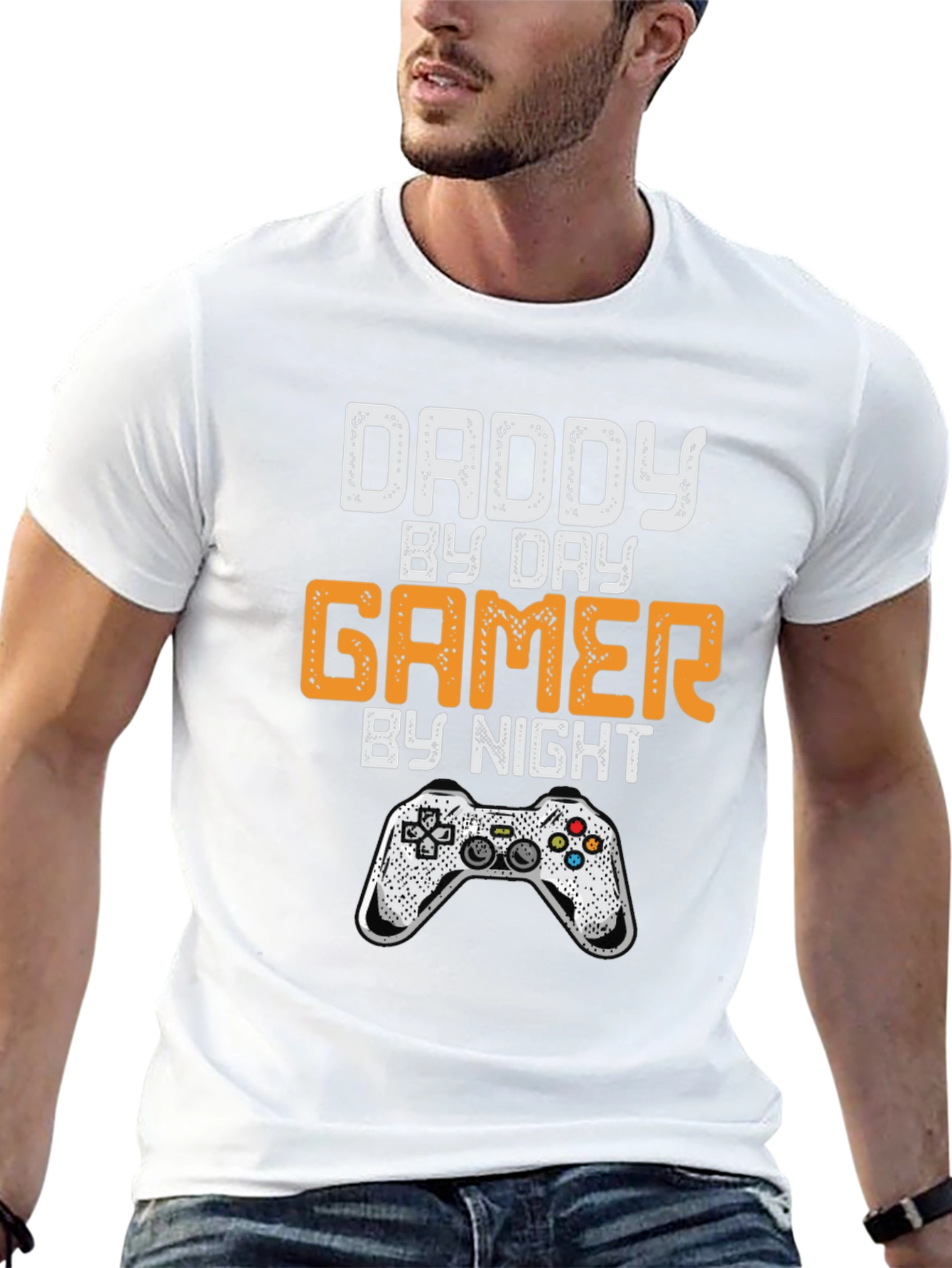 Daddy by Day Gamer by Night Graphic T-Shirt