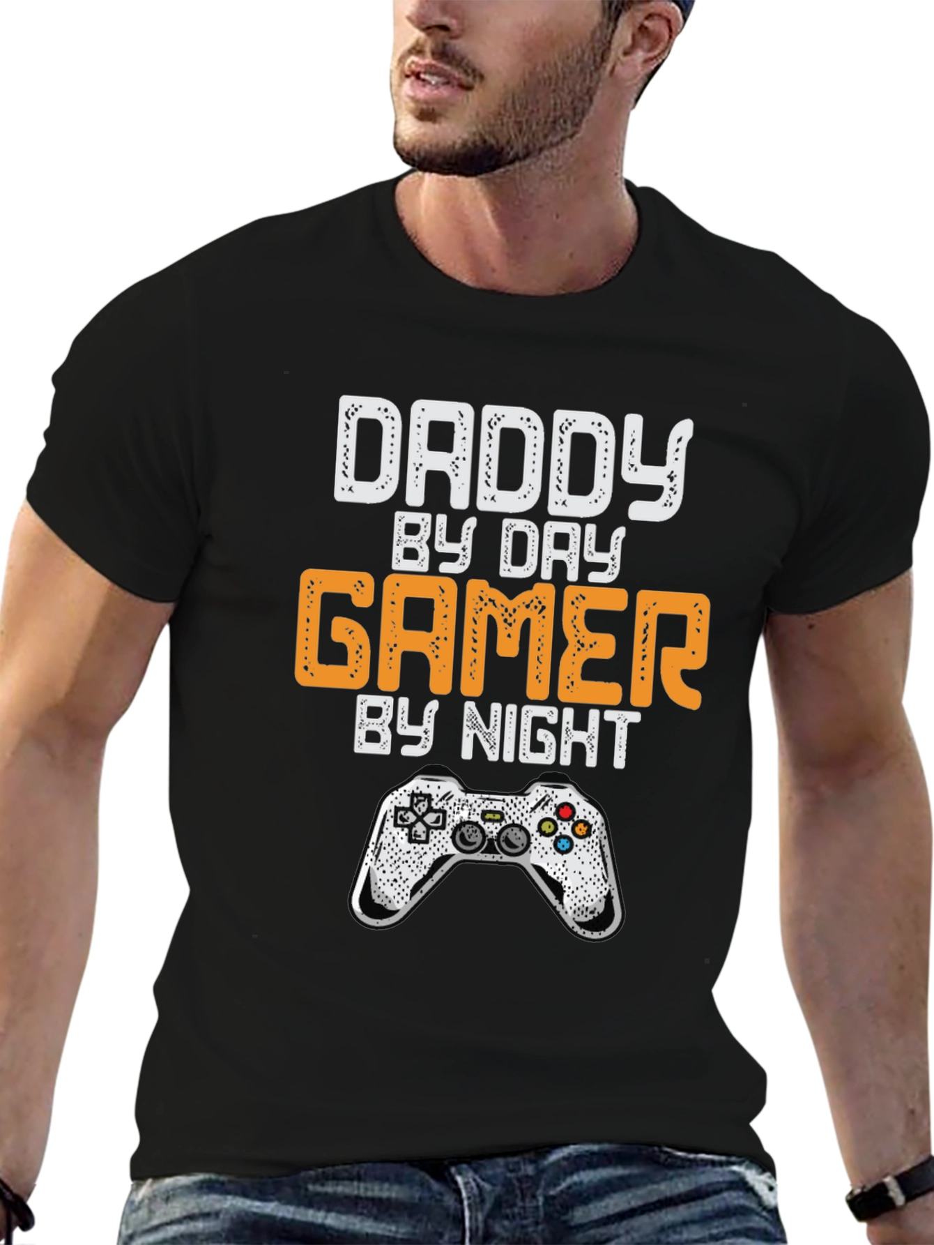 Daddy by Day Gamer by Night Graphic T-Shirt