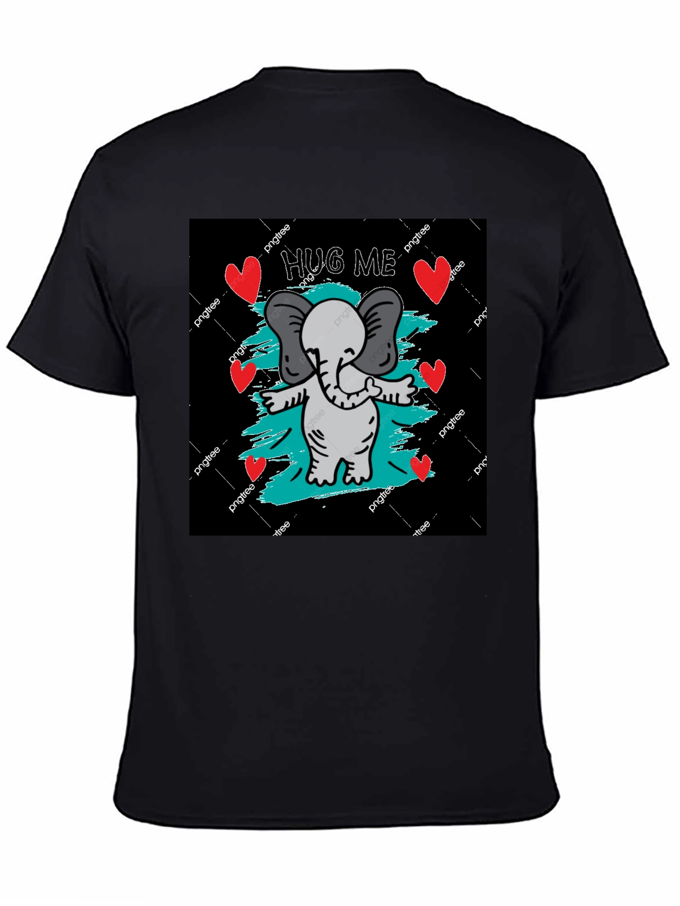 Cute Elephant Hug Me Graphic Tee