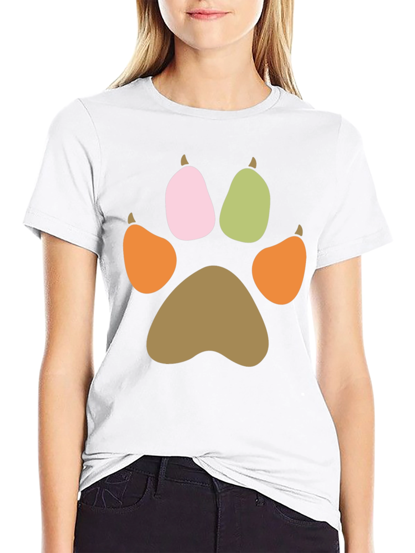 Paw Print Graphic T-Shirt - Casual Comfort