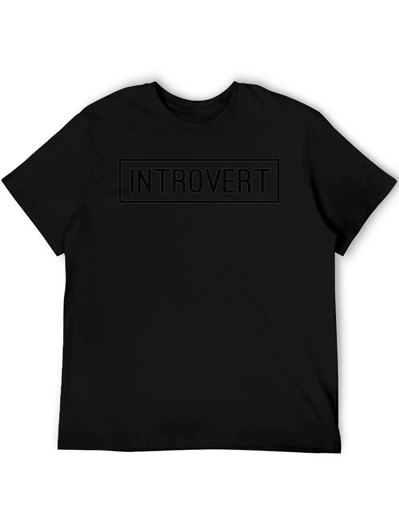 Introvert Graphic Tee - Classic Black Cotton Comfort