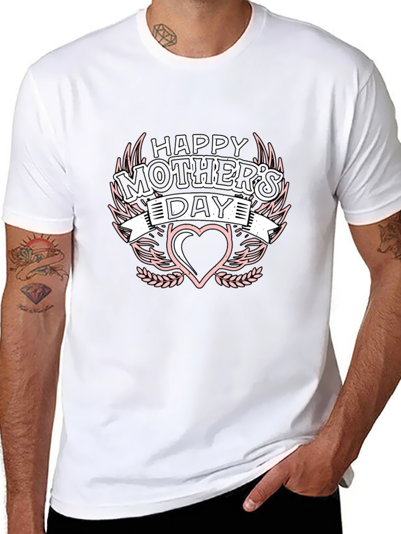 Happy Mothers Day Graphic T-Shirt - Black
