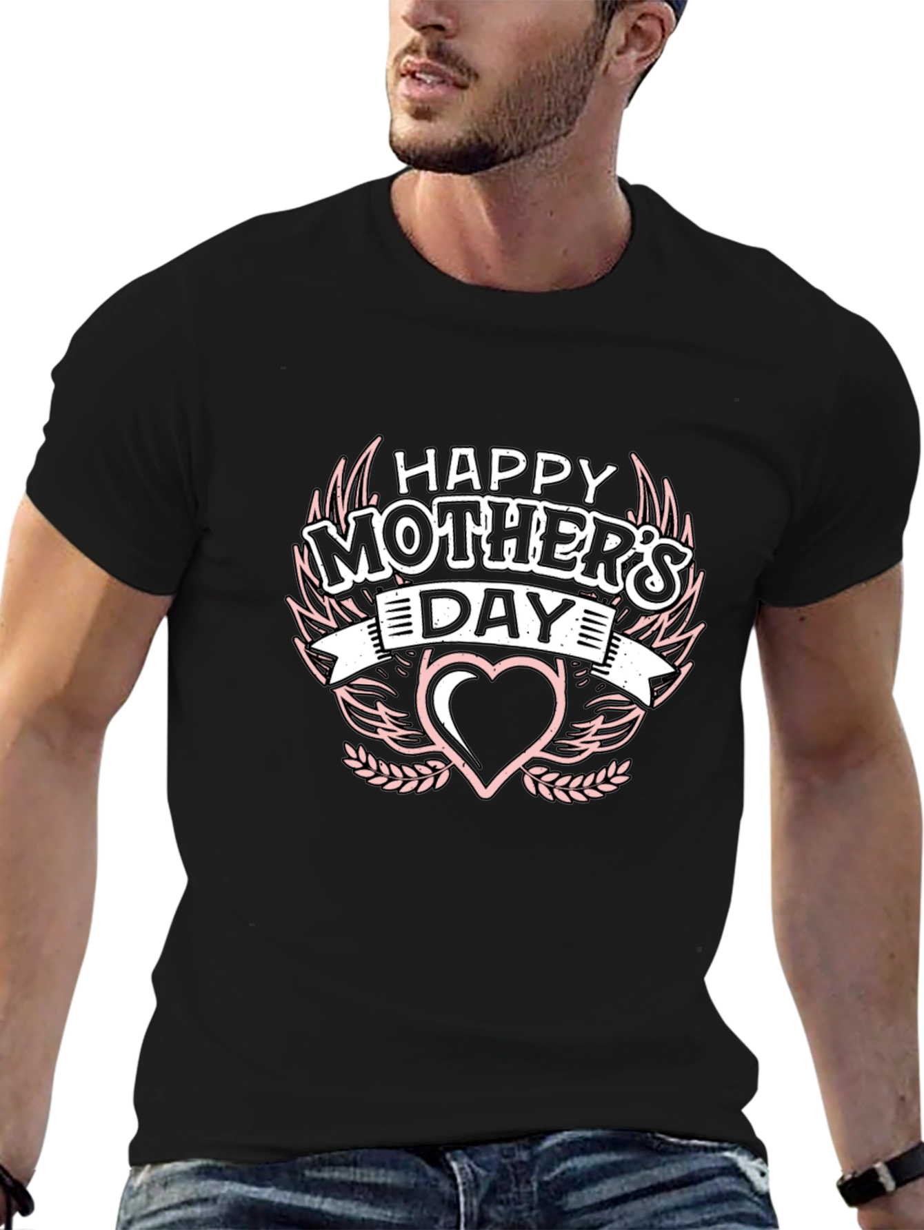 Happy Mothers Day Graphic T-Shirt - Black