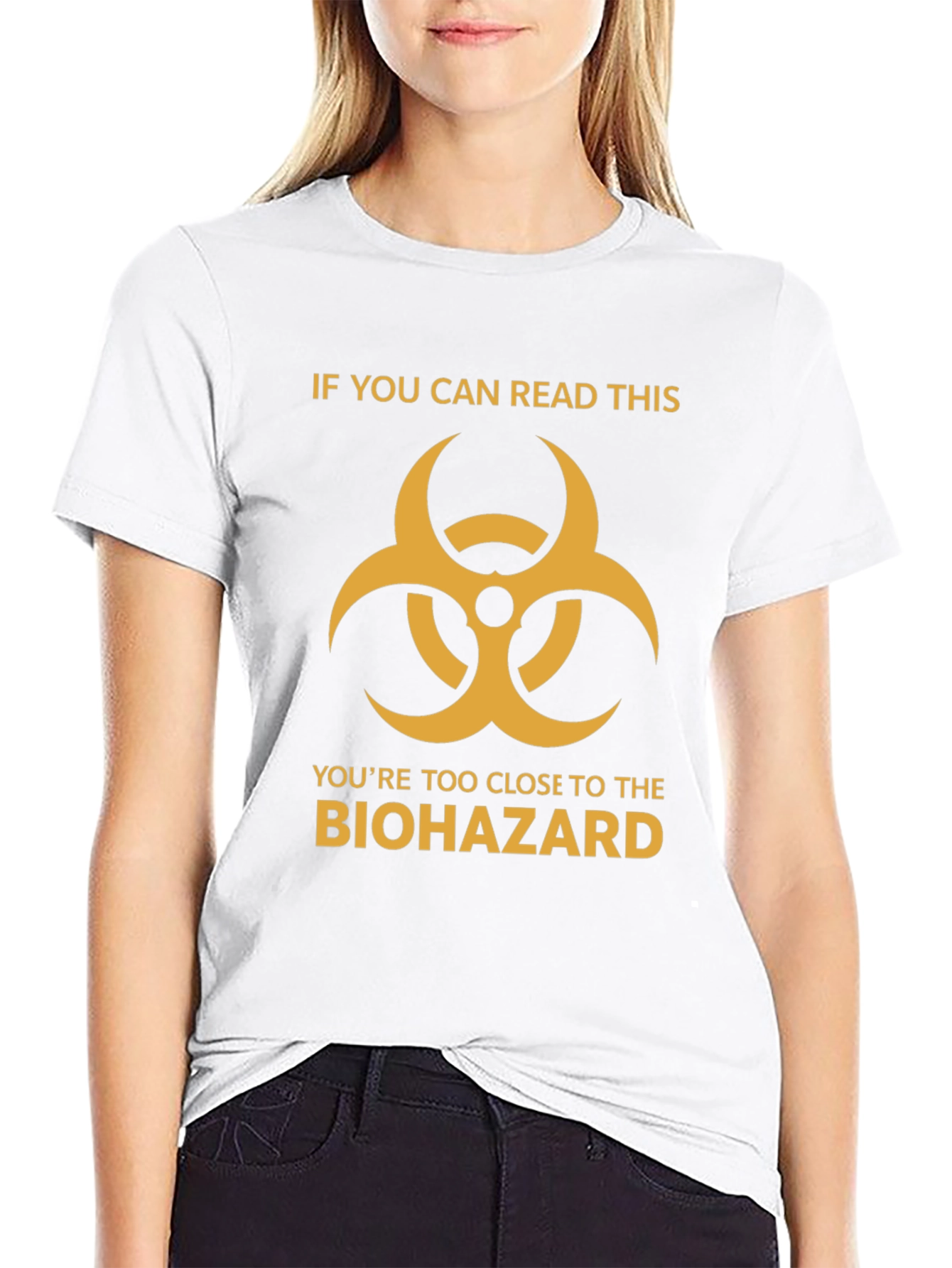 Biohazard Warning T-Shirt - Read If You Dare!