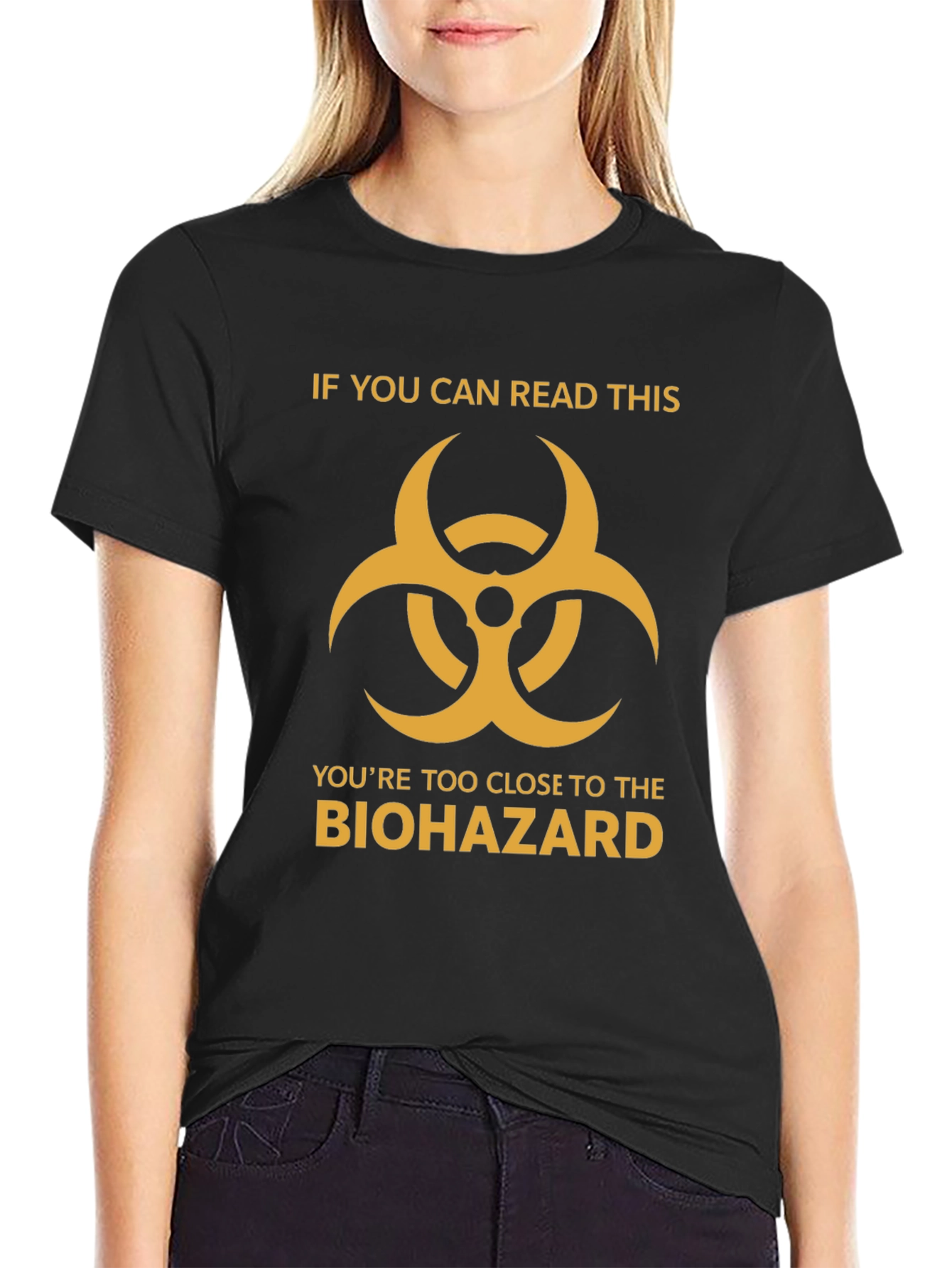 Biohazard Warning T-Shirt - Read If You Dare!