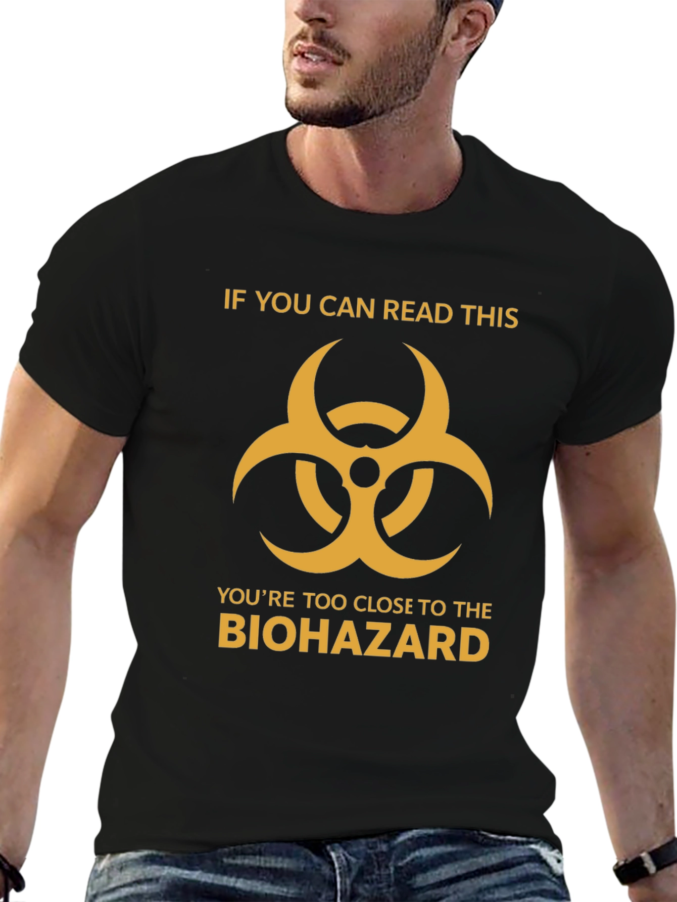 Biohazard Warning T-Shirt - Read If You Dare!