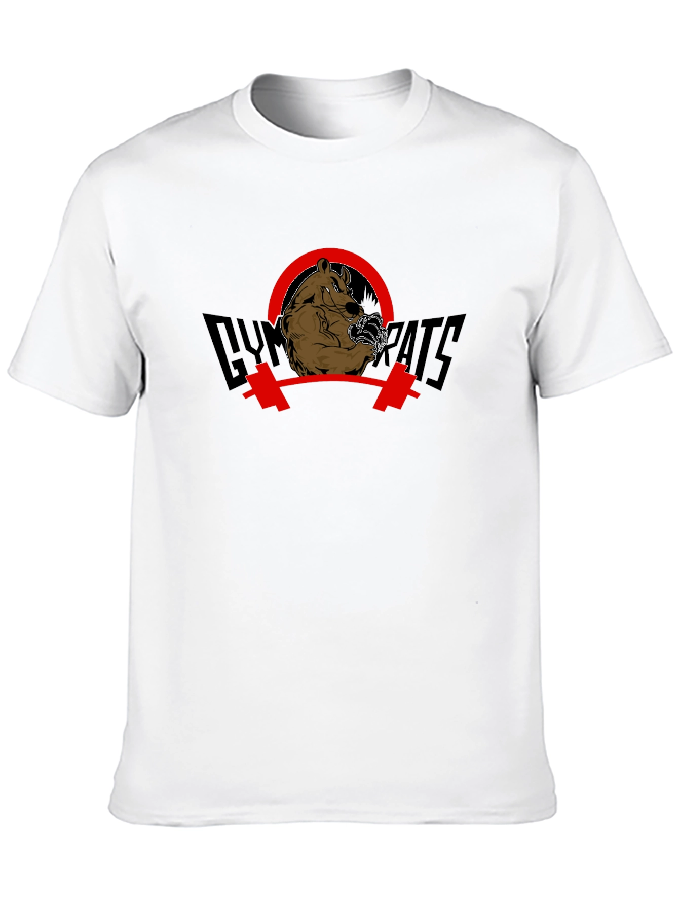 Gym Rats Graphic Tee - Bear Weightlifting Design