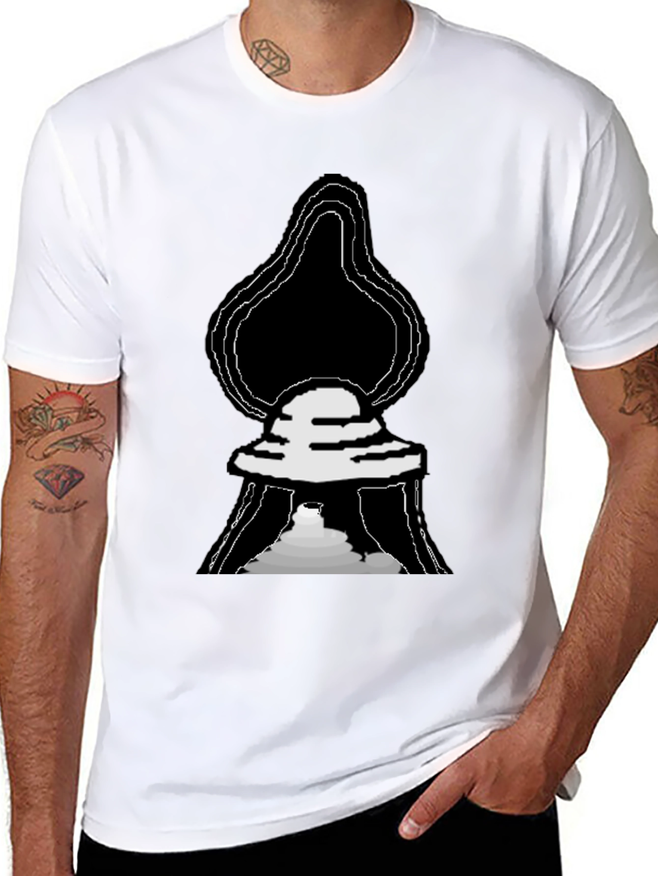 Black UFO Graphic T-Shirt