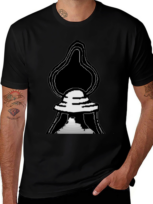 Black UFO Graphic T-Shirt