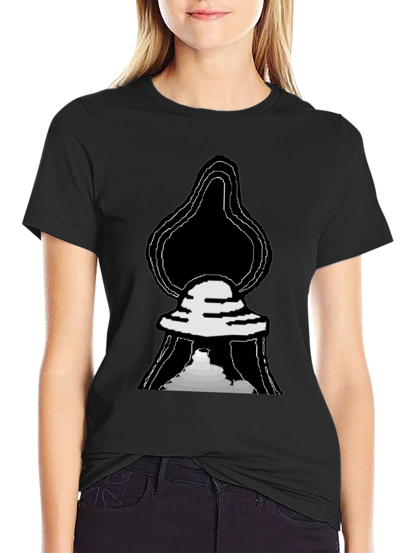 Black UFO Graphic T-Shirt