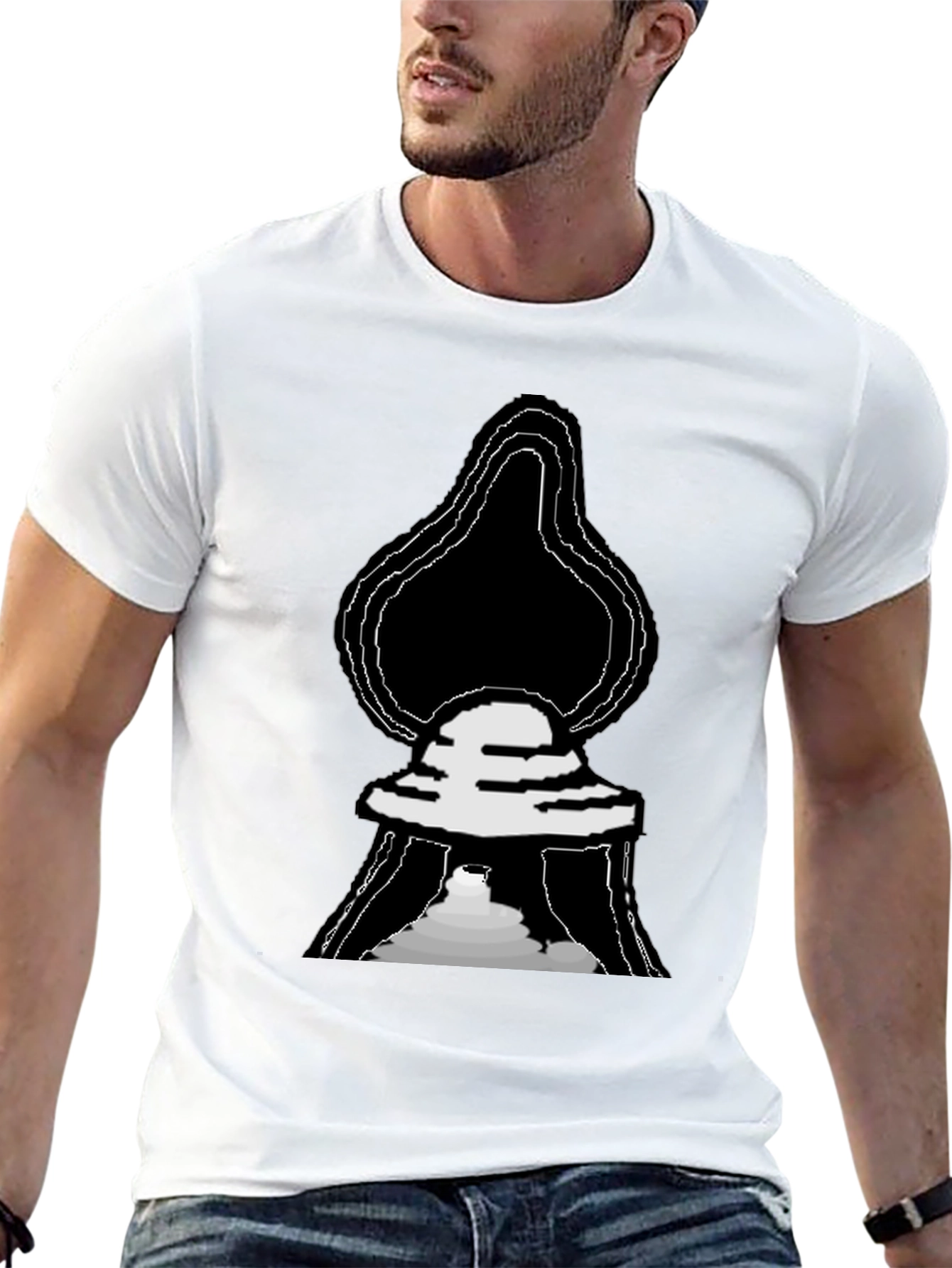 Black UFO Graphic T-Shirt