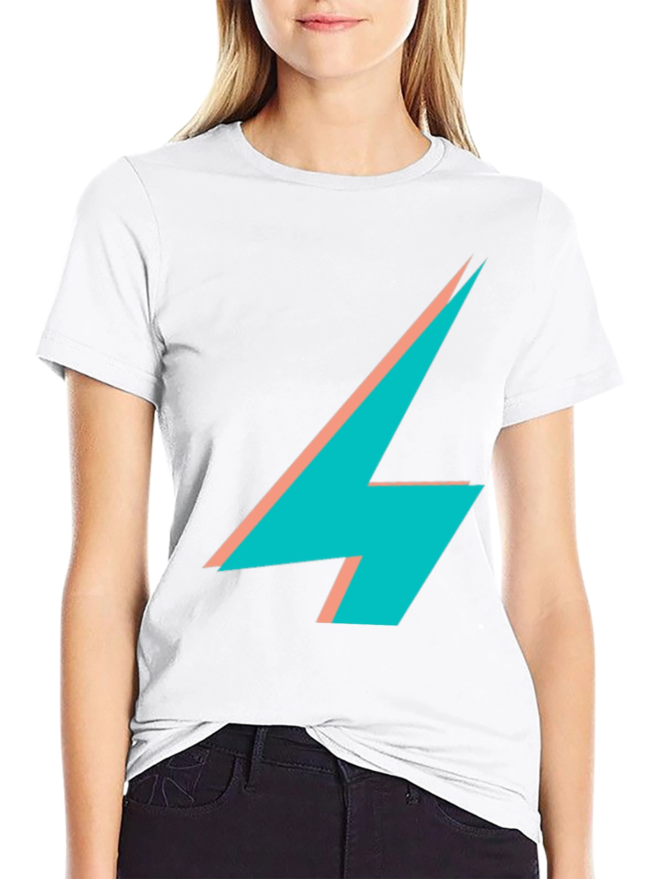 Bold Lightning Bolt Graphic Tee - Modern Casual Style