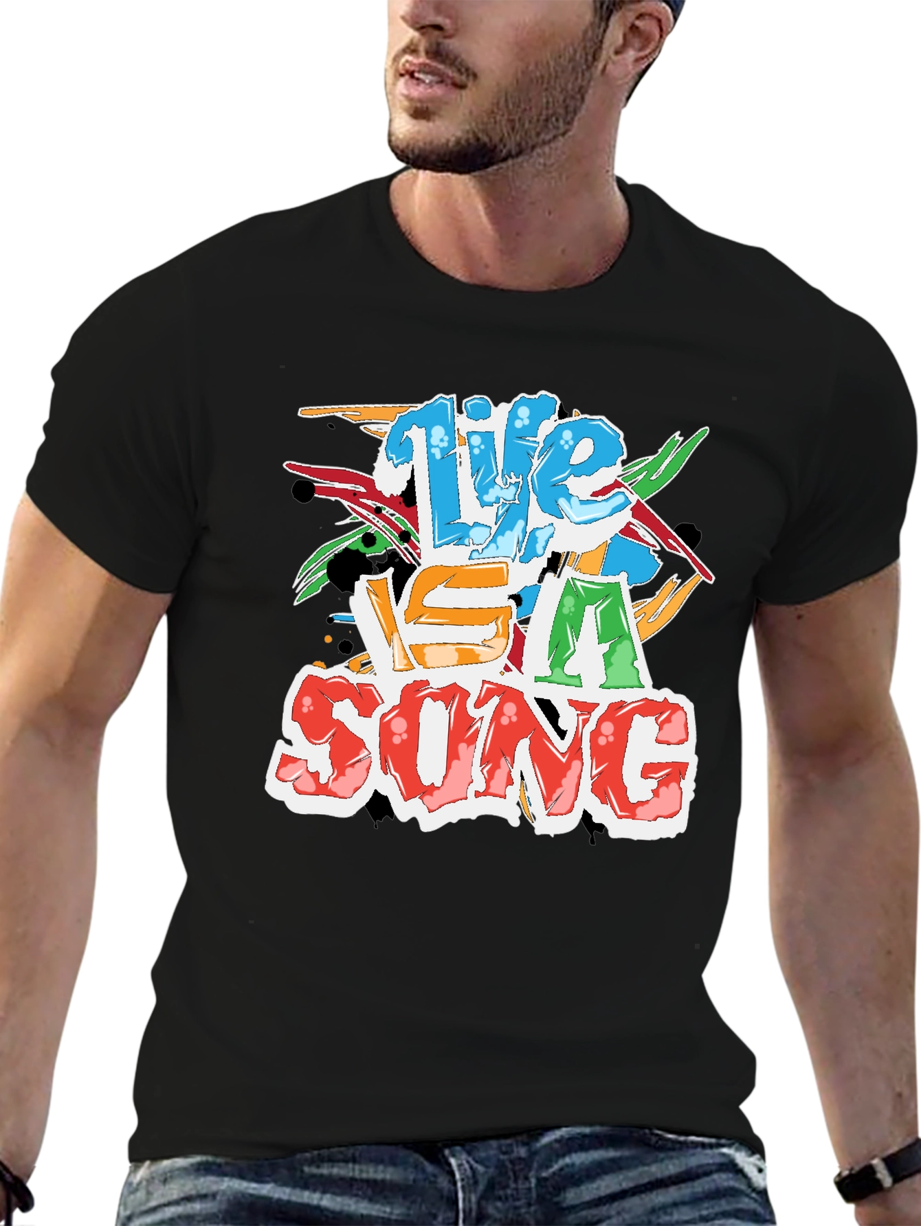 Life Is A Song Black T-Shirt