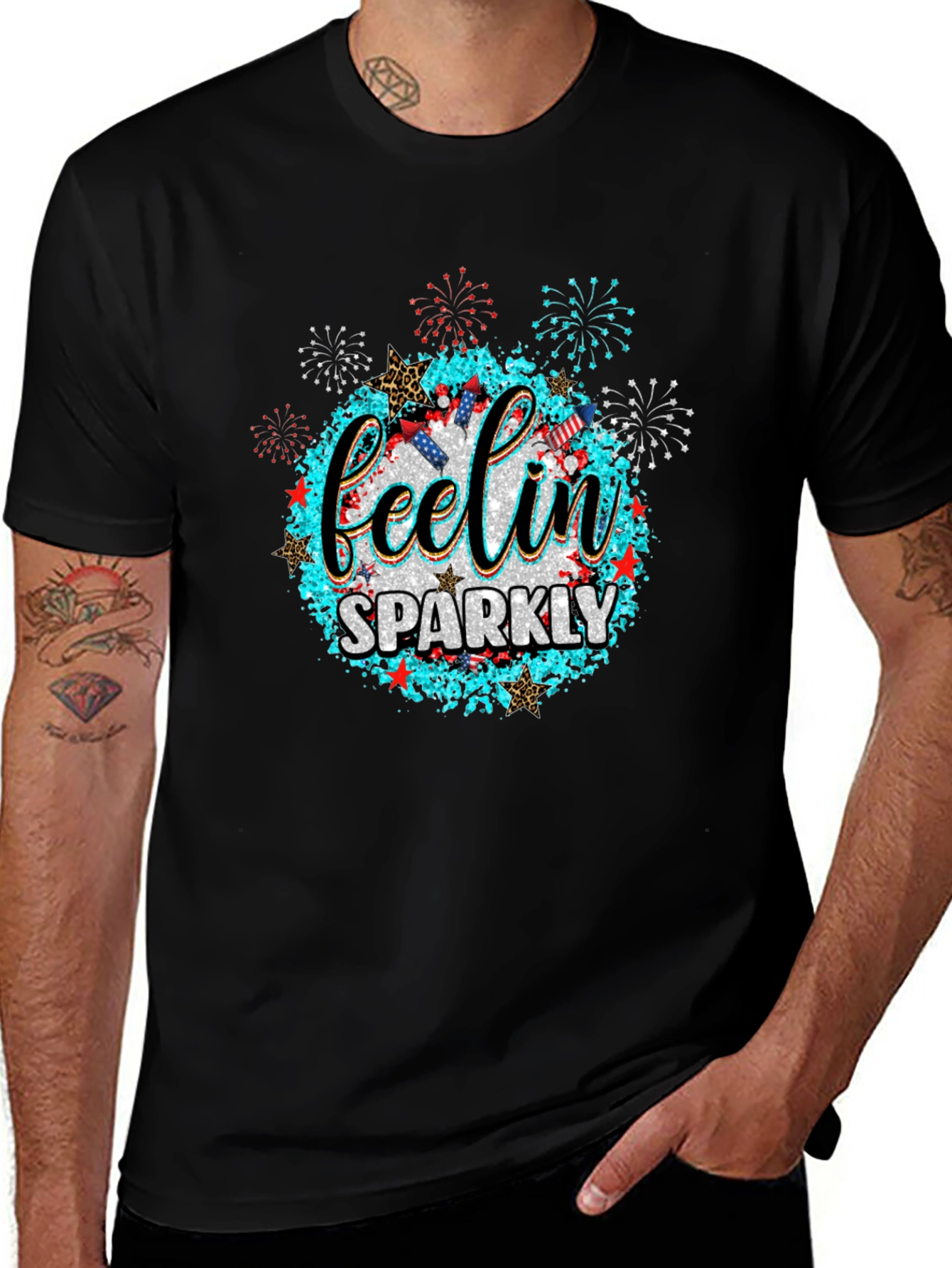 Feelin Sparkly Patriotic Graphic Tee