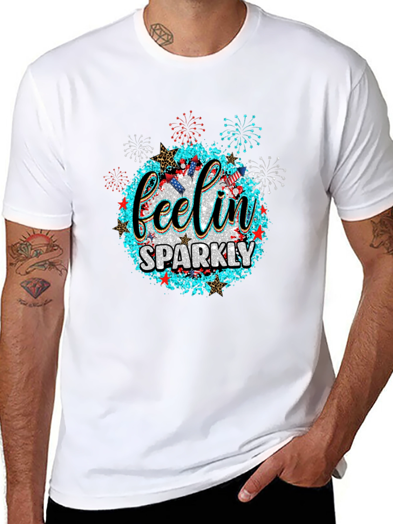 Feelin Sparkly Patriotic Graphic Tee