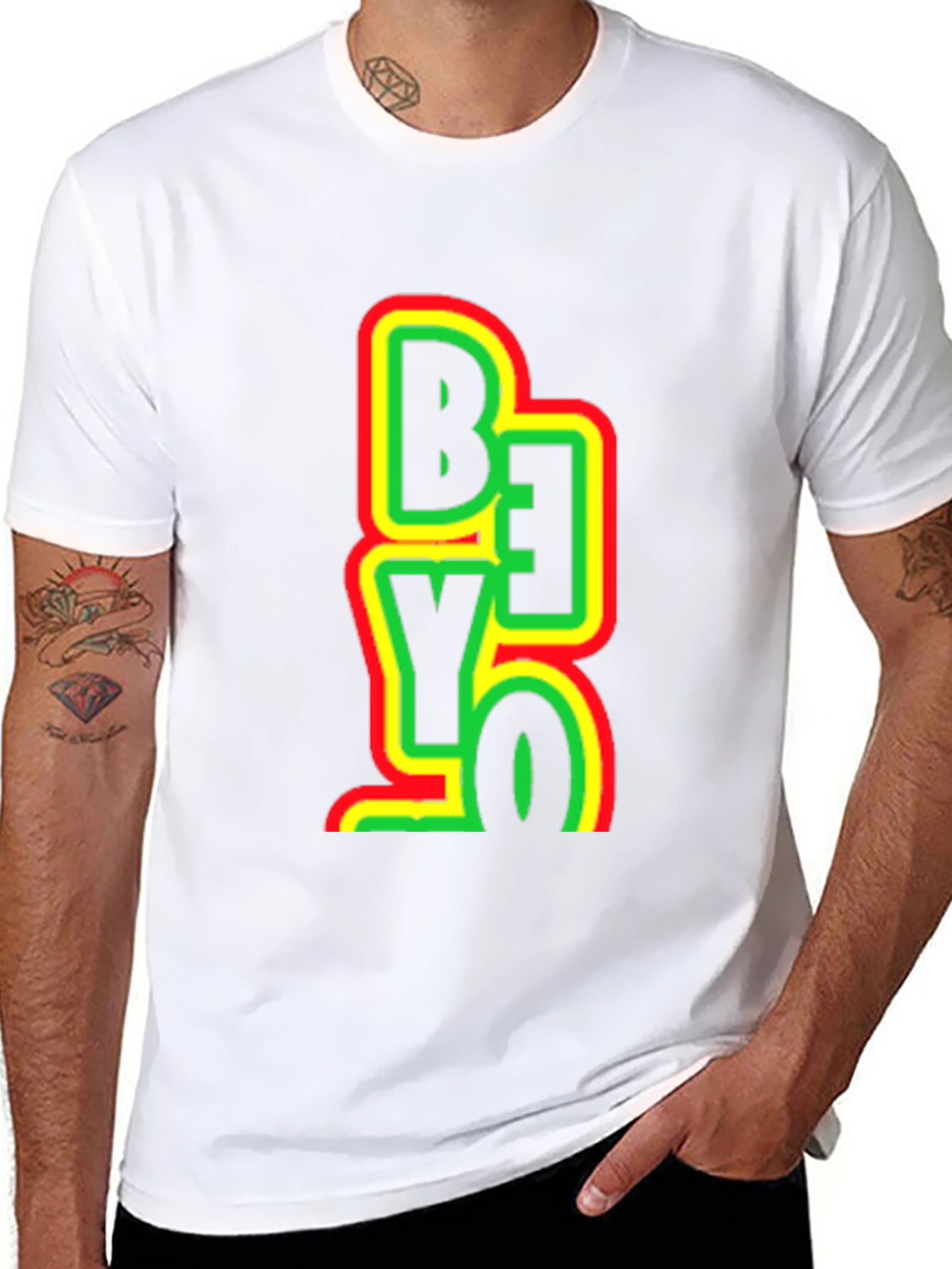 Rasta Be Yo Graphic Print Black T-Shirt