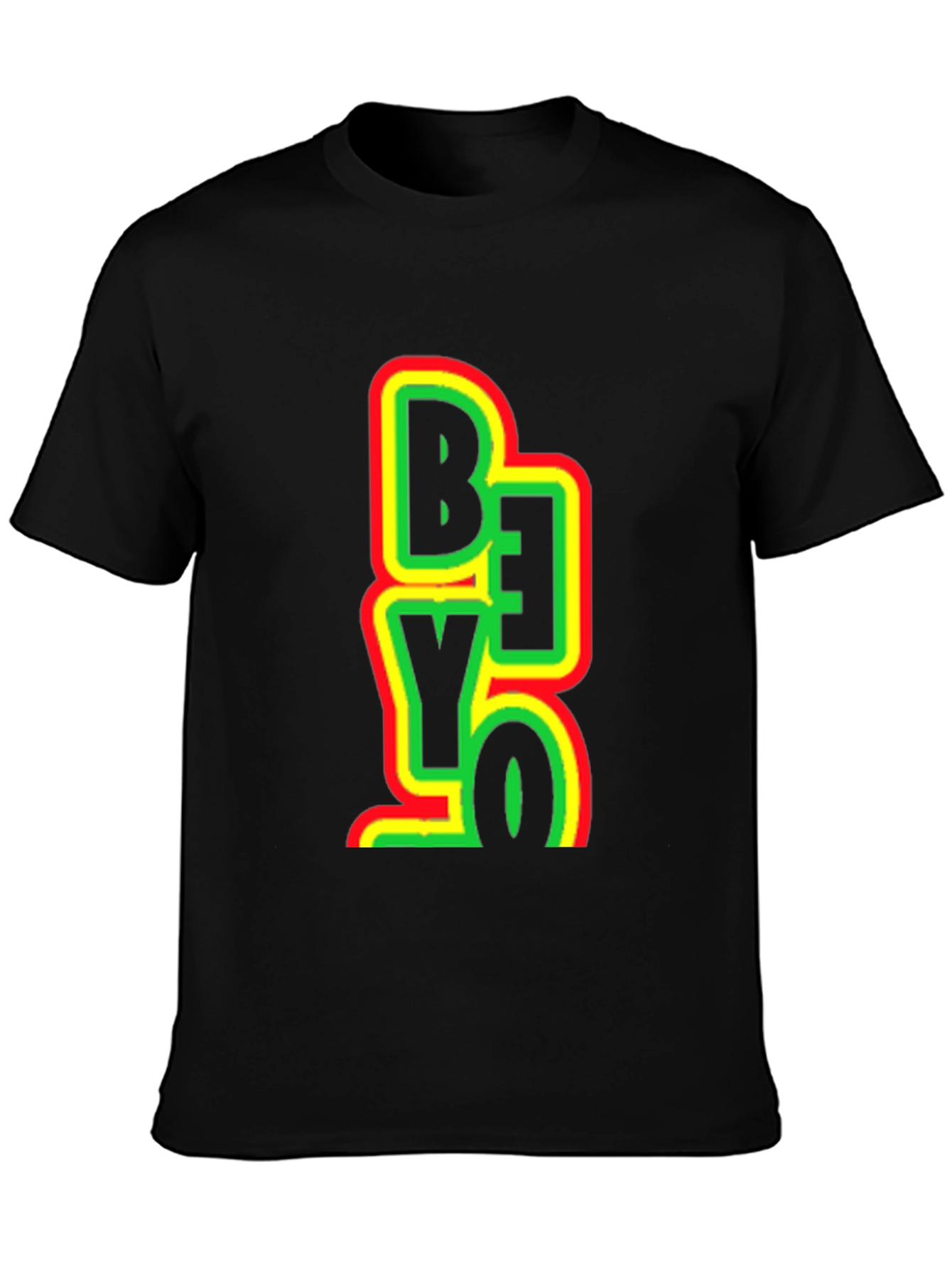 Rasta Be Yo Graphic Print Black T-Shirt