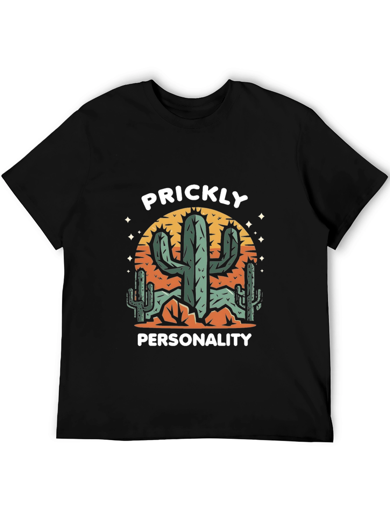 Prickly Personality Cactus Graphic T-Shirt