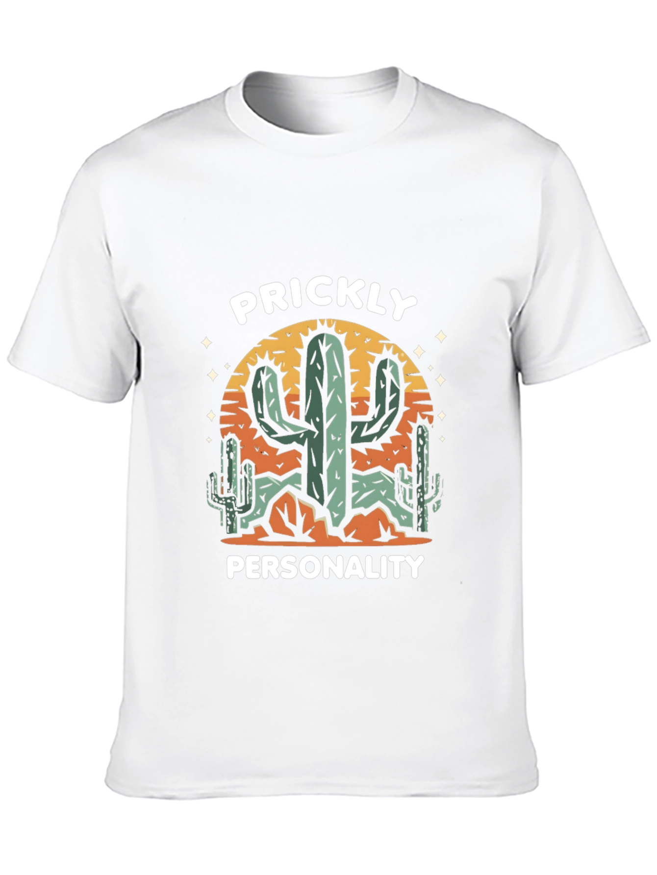 Prickly Personality Cactus Graphic T-Shirt