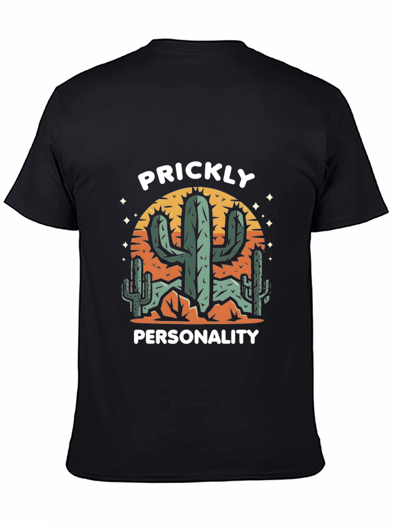Prickly Personality Cactus Graphic T-Shirt