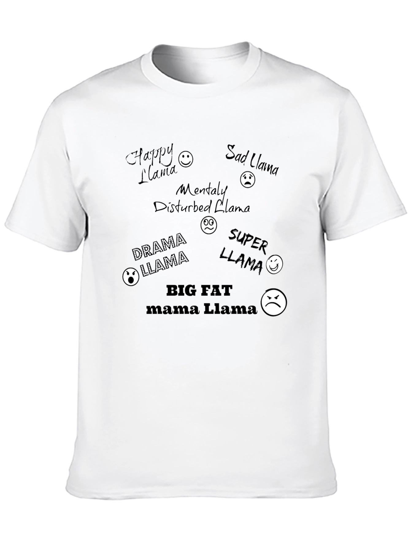 Funny Llama Humor Graphic Tee Shirt