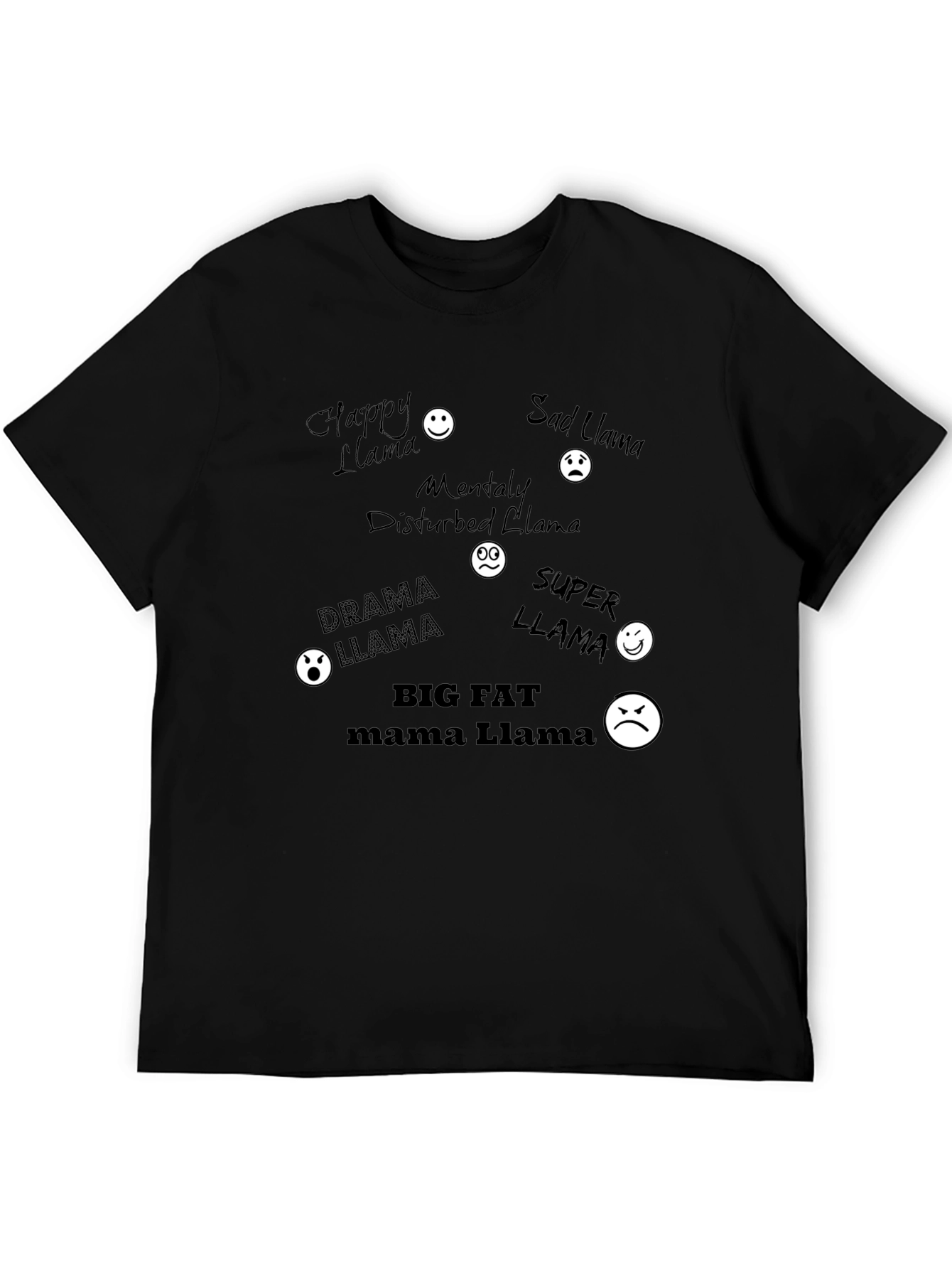 Funny Llama Humor Graphic Tee Shirt