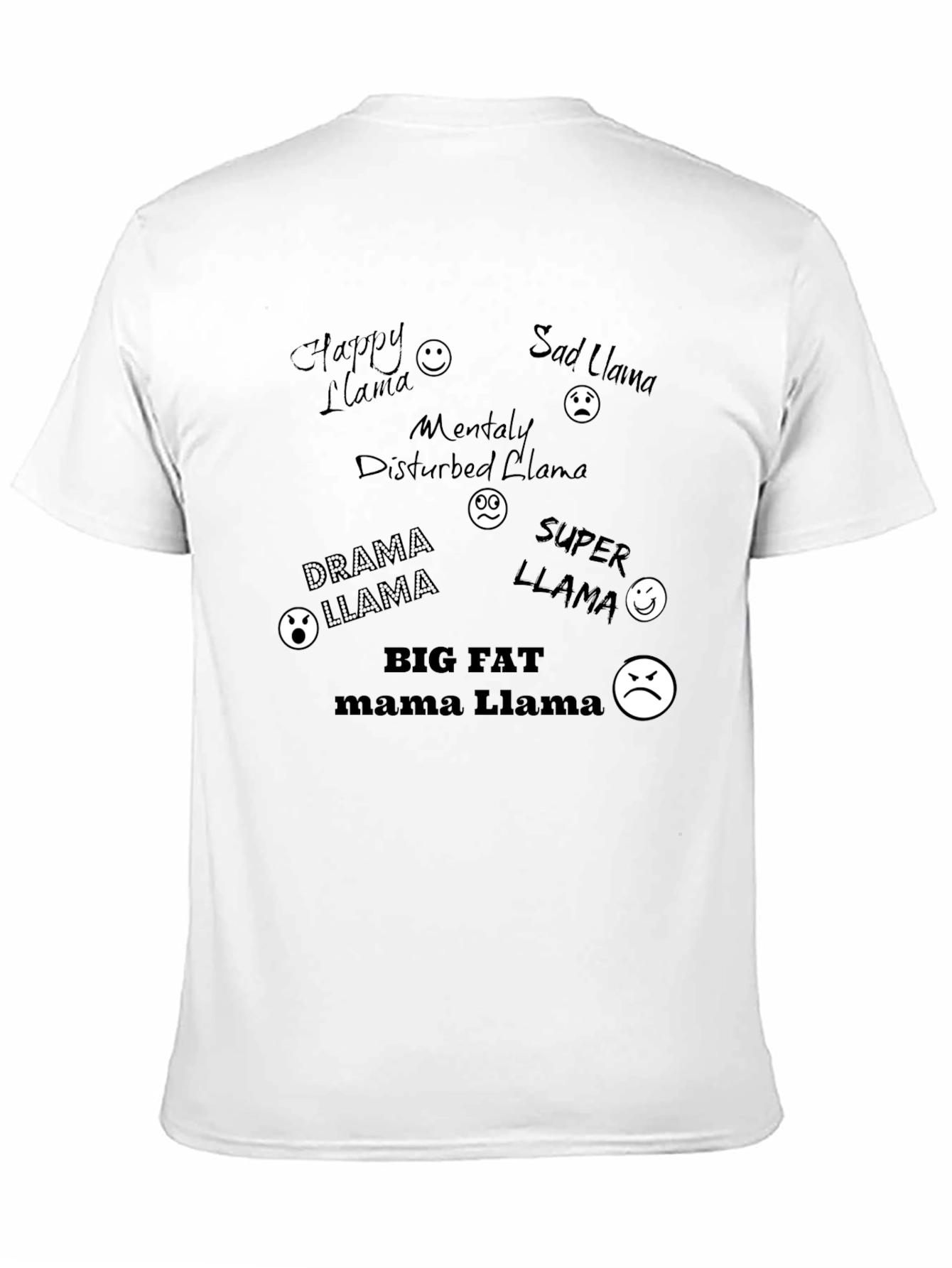 Funny Llama Humor Graphic Tee Shirt