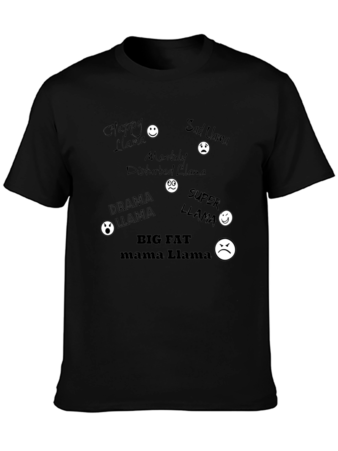 Funny Llama Humor Graphic Tee Shirt