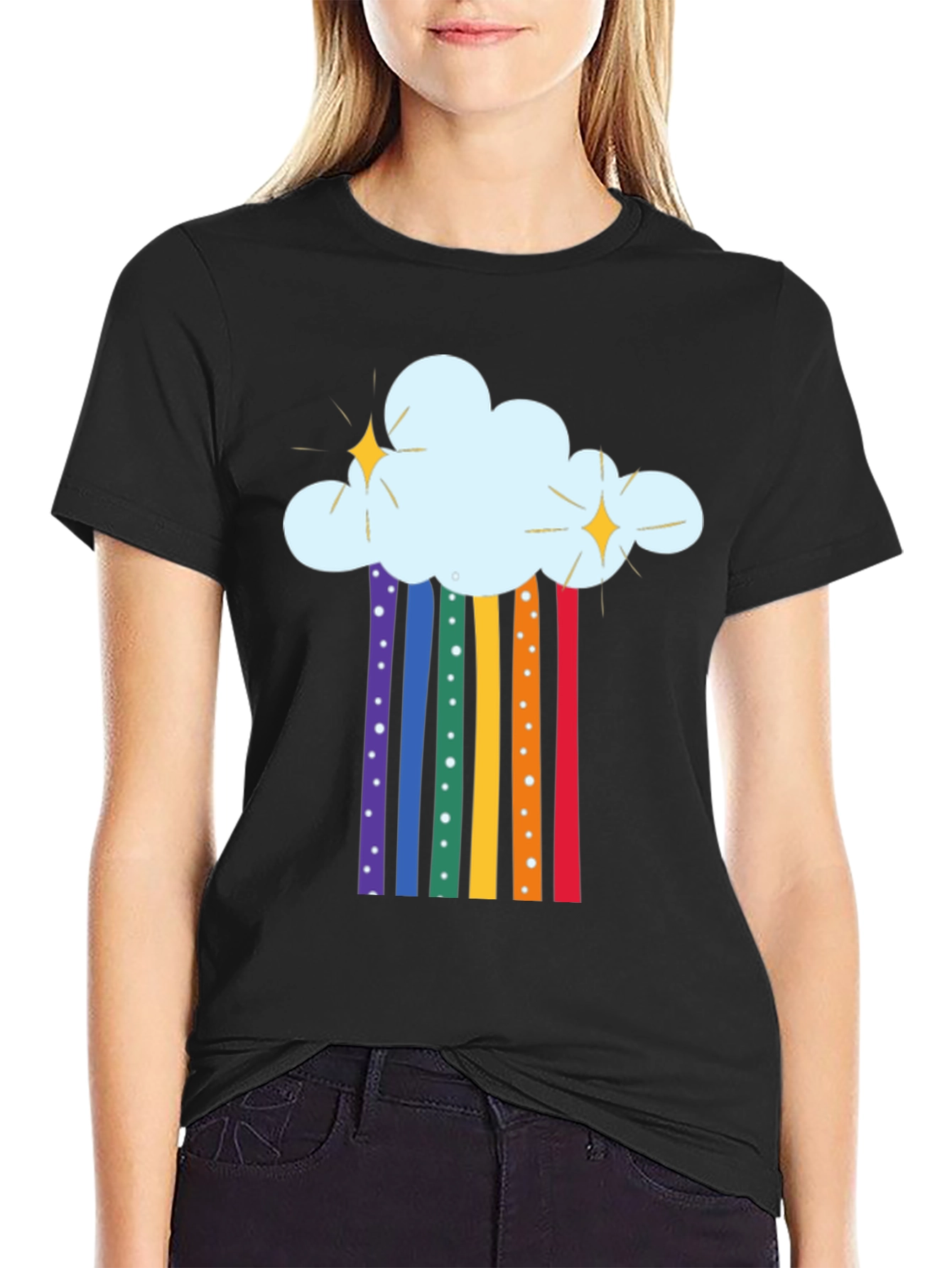 Rainbow Cloud T-Shirt - Stylish & Fun