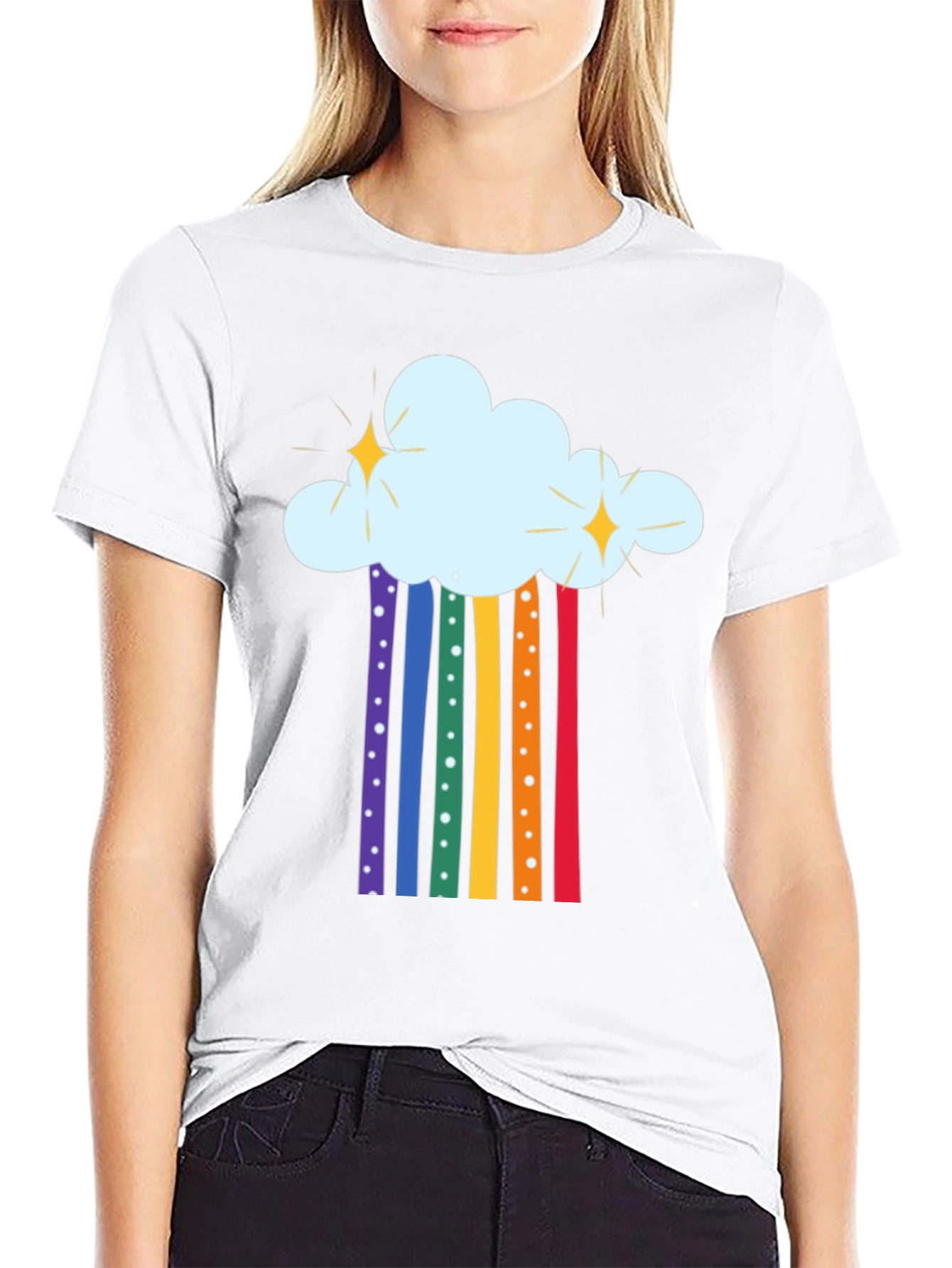 Rainbow Cloud T-Shirt - Stylish & Fun