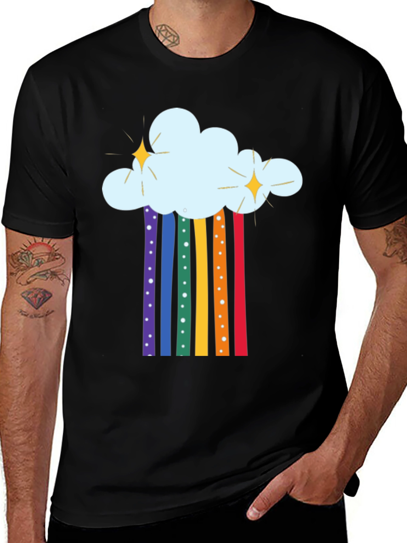 Rainbow Cloud T-Shirt - Stylish & Fun