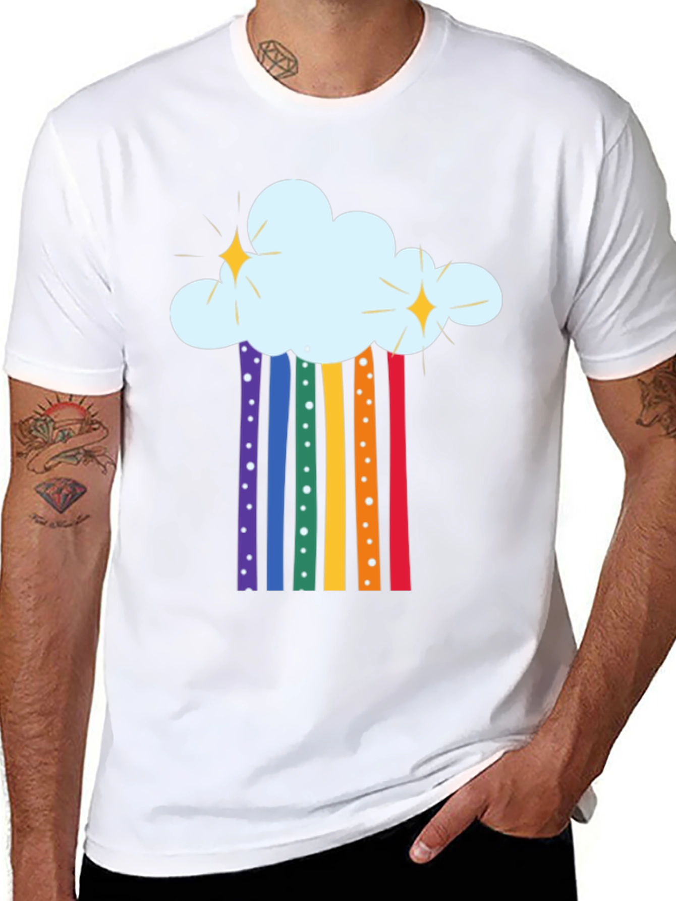 Rainbow Cloud T-Shirt - Stylish & Fun
