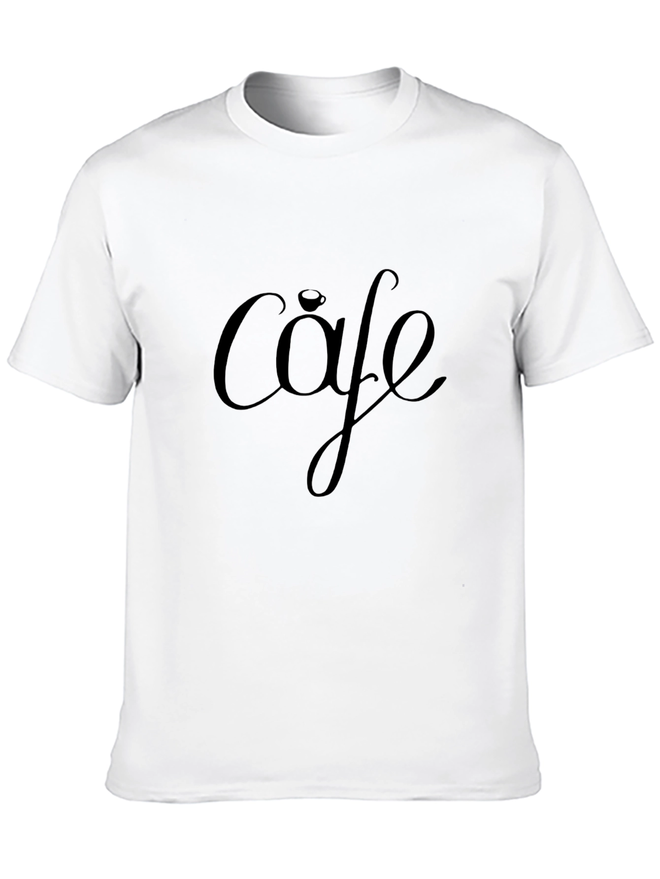 Cafe T-Shirt - Relaxed Fit Black Casual Wear