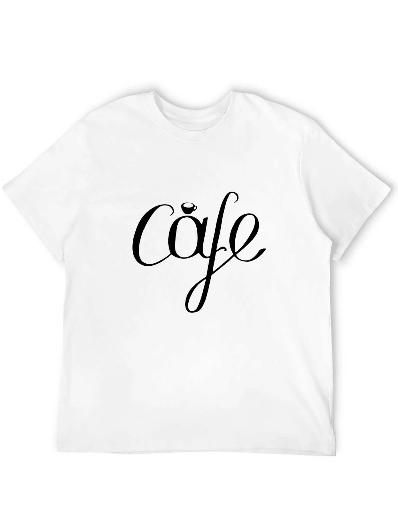 Cafe T-Shirt - Relaxed Fit Black Casual Wear