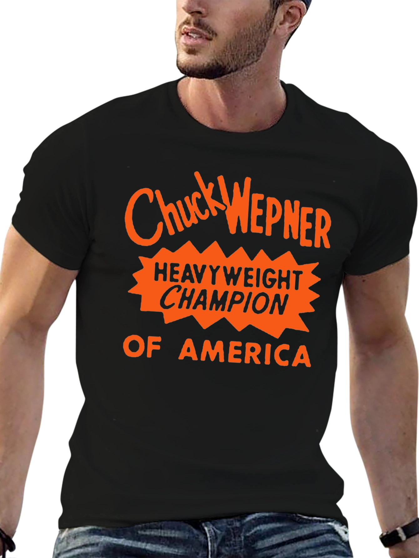 Chuck Wepner Heavyweight Champion Black T-Shirt
