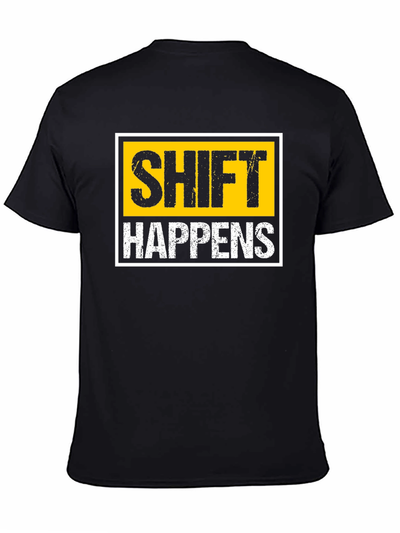 Shift Happens Graphic T-Shirt - Black Cotton Tee